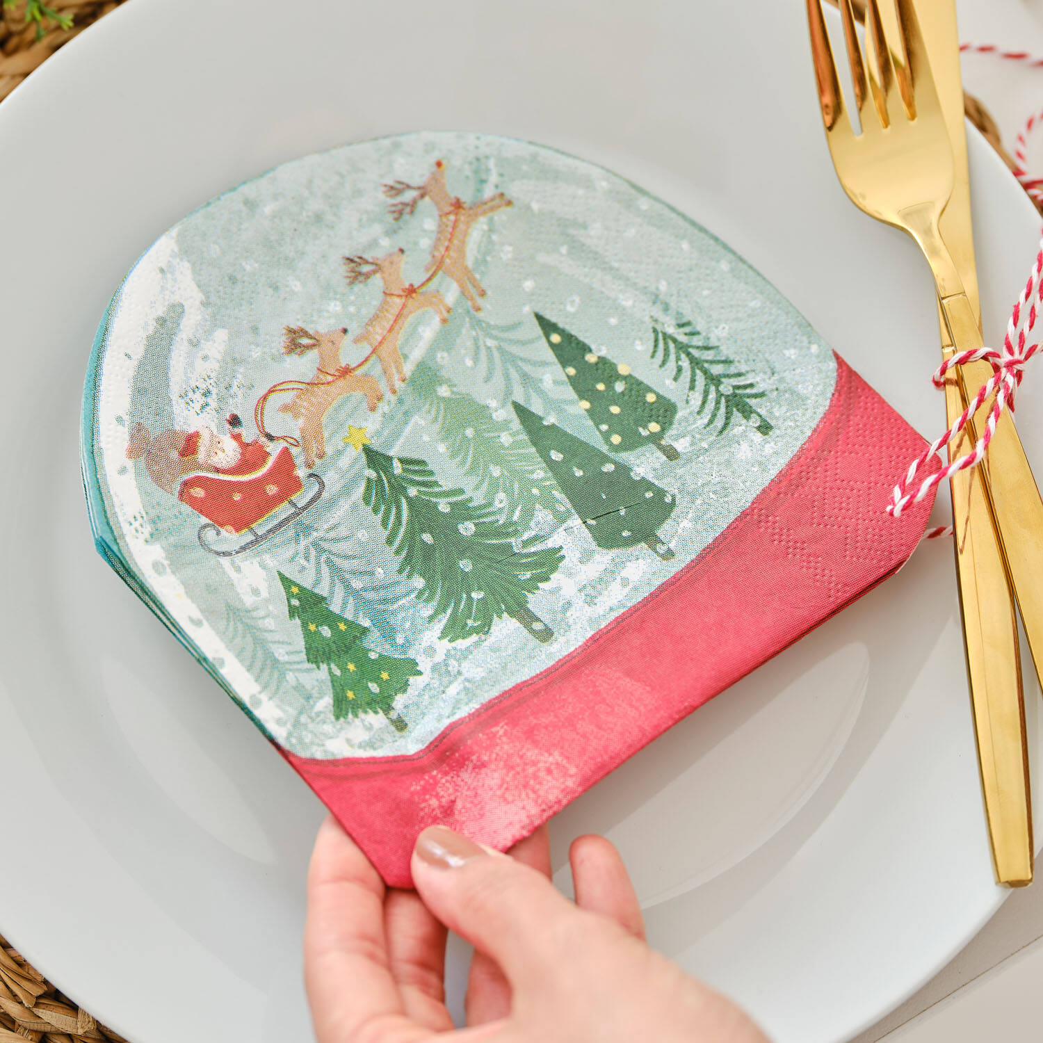Paper Napkins - Snowglobe Shaped Napkins