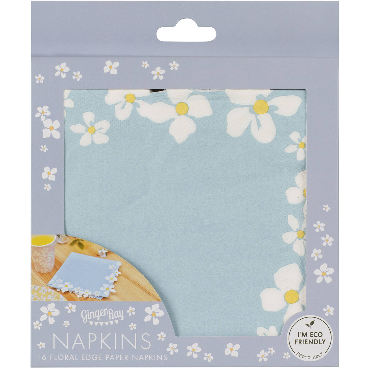 Paper Napkins - Mixed pack of Paper Napkins with Flower Border