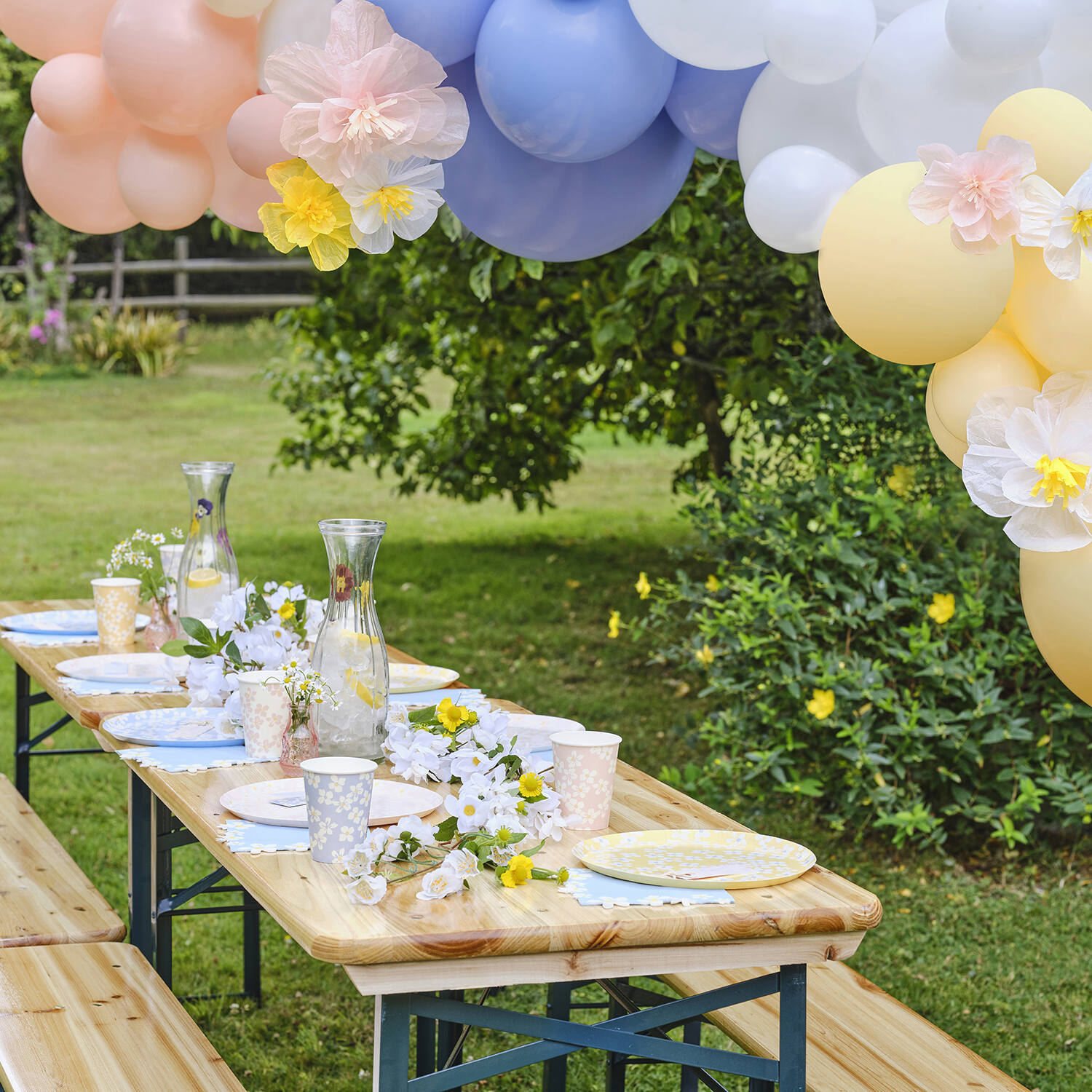Backdrop - Tissue Paper Flowers