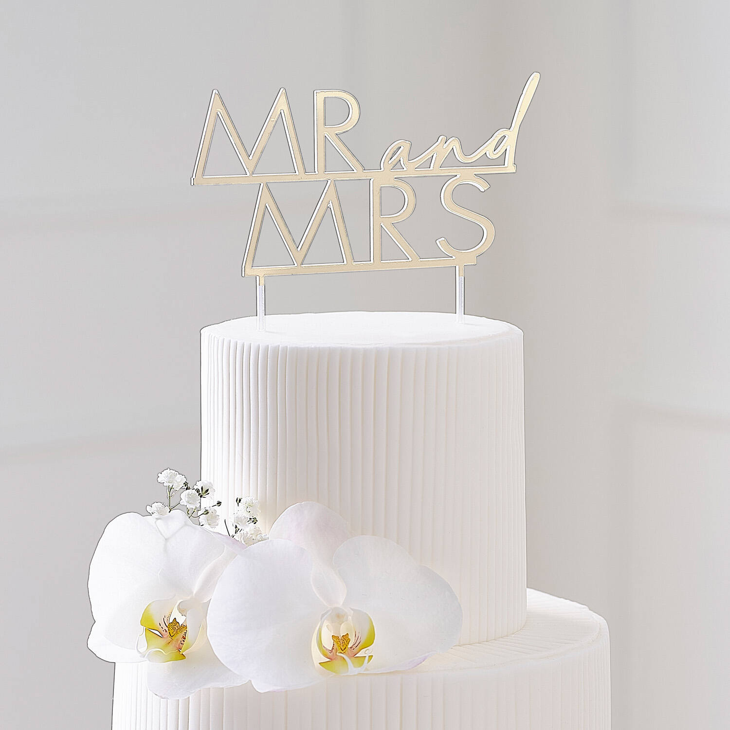 Cake Topper - Acrylic Gold Mr & Mrs
