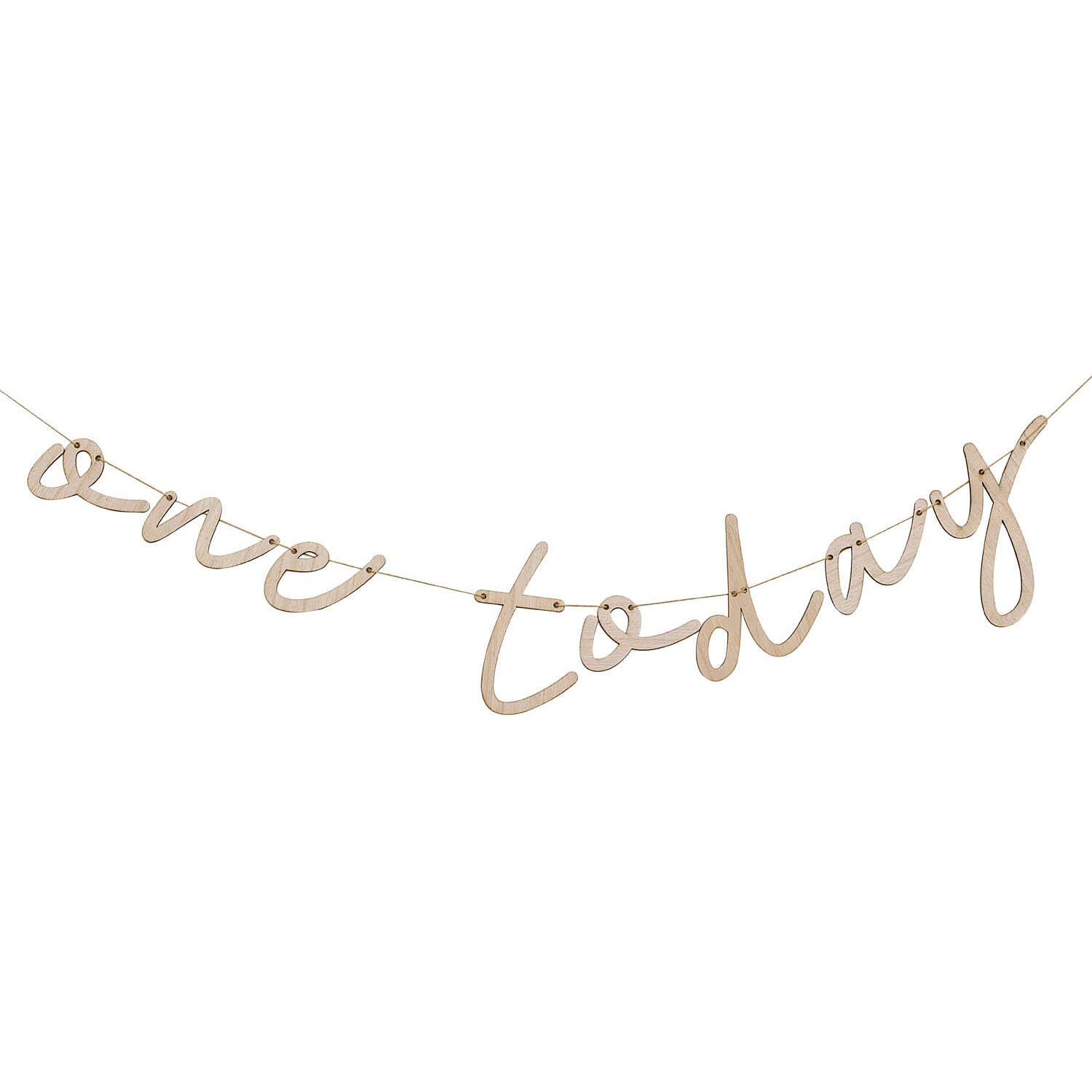 'One Today' Wooden Bunting
