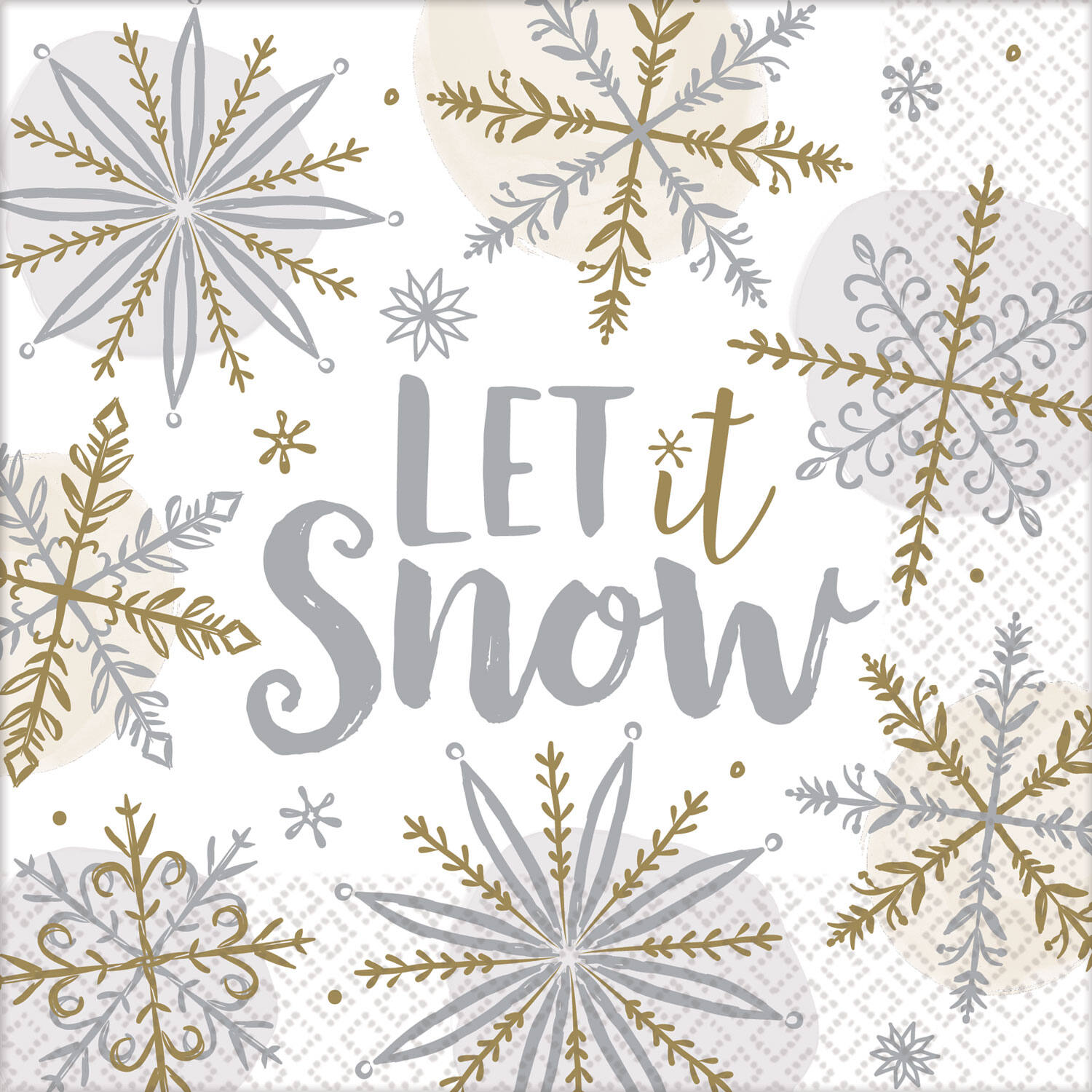 16 Napkins Shining Snow 33 x 33 cm