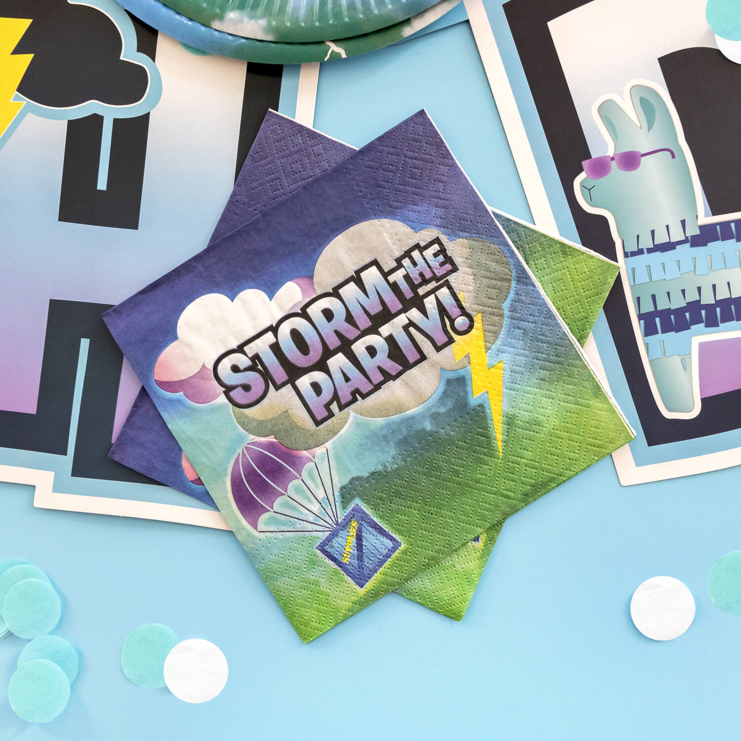 16 Lunch Napkins Battle Royale 33 x 33 cm