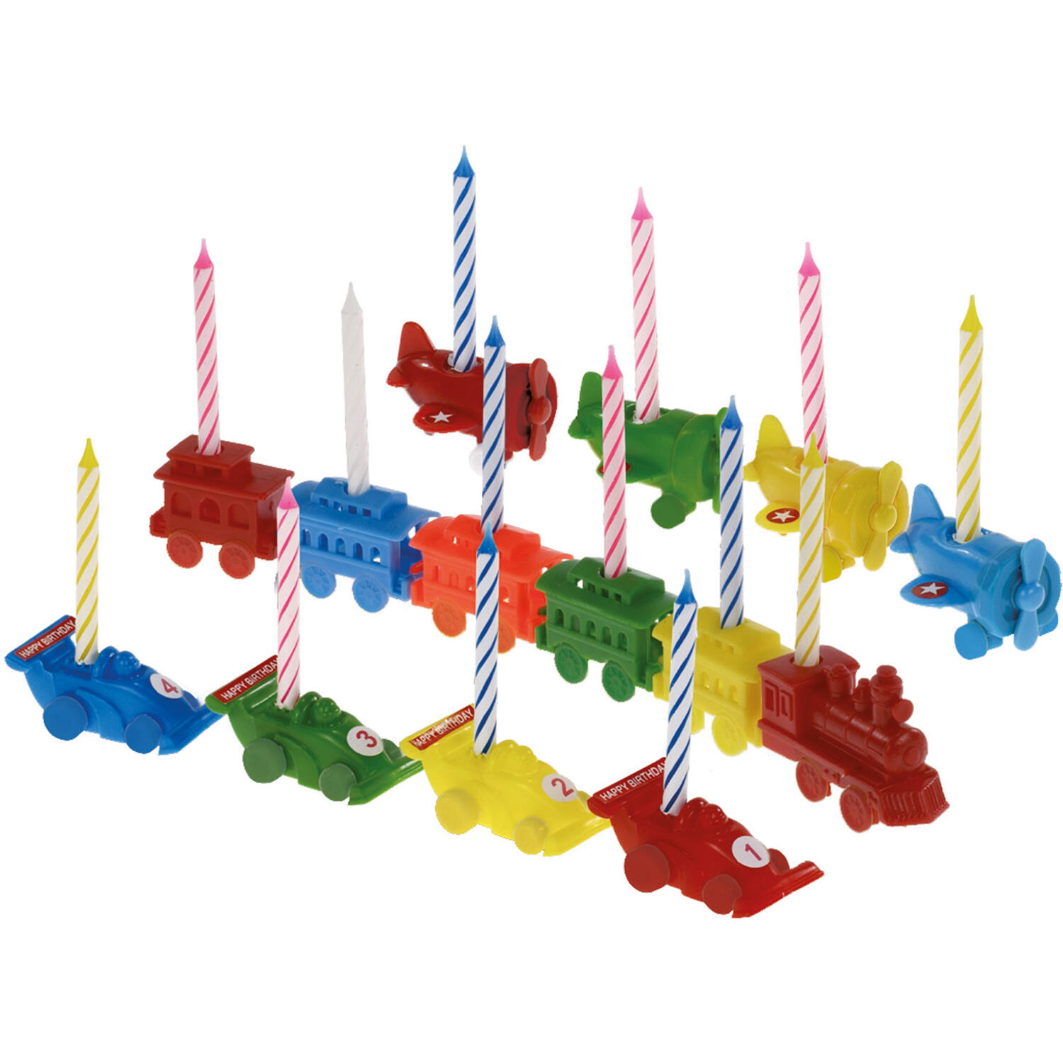 Set of Candles Carrier & Spiral Candles Assorted 24.5 x 8.5 cm