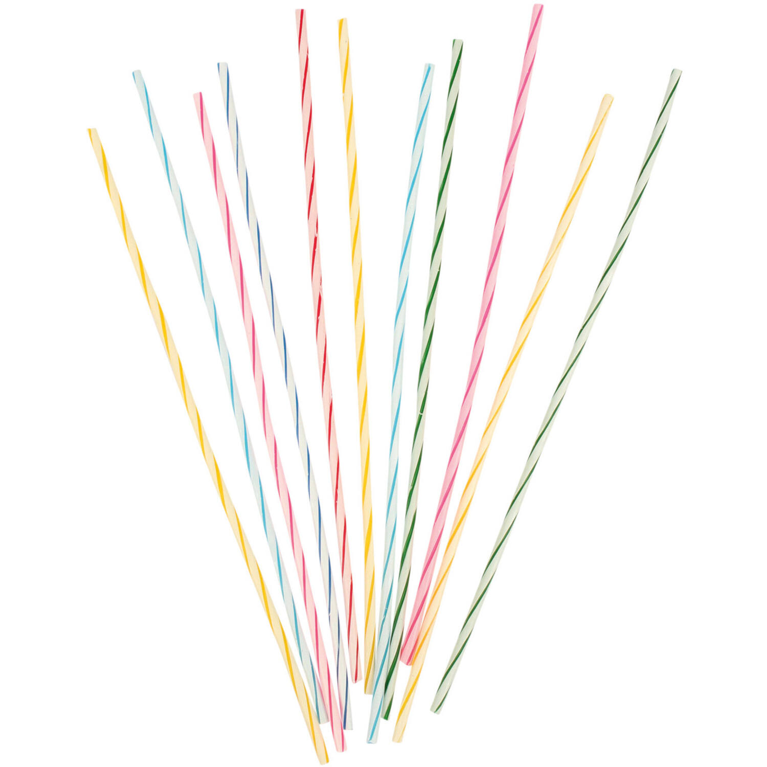24 Spiral Candles Jackstraws Height 18 cm