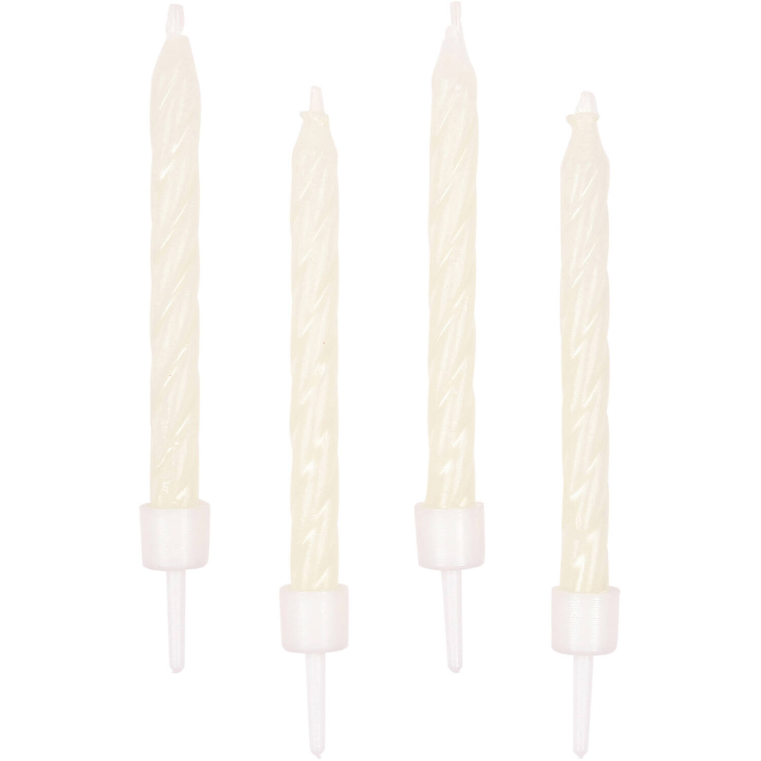 10 Spiral Candles Glow in the Dark Height 6.3 cm