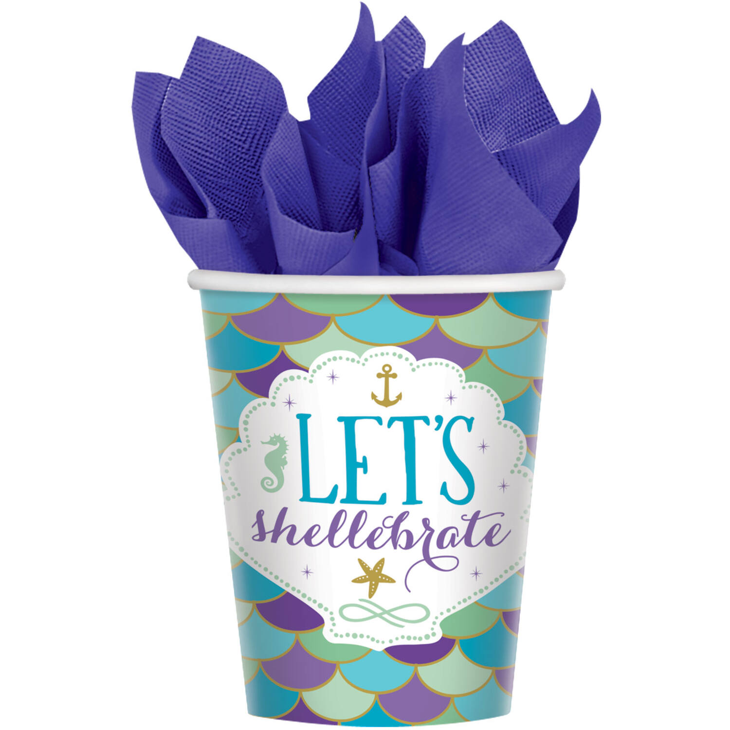 8 Cups Mermaid Wishes Paper 250 ml