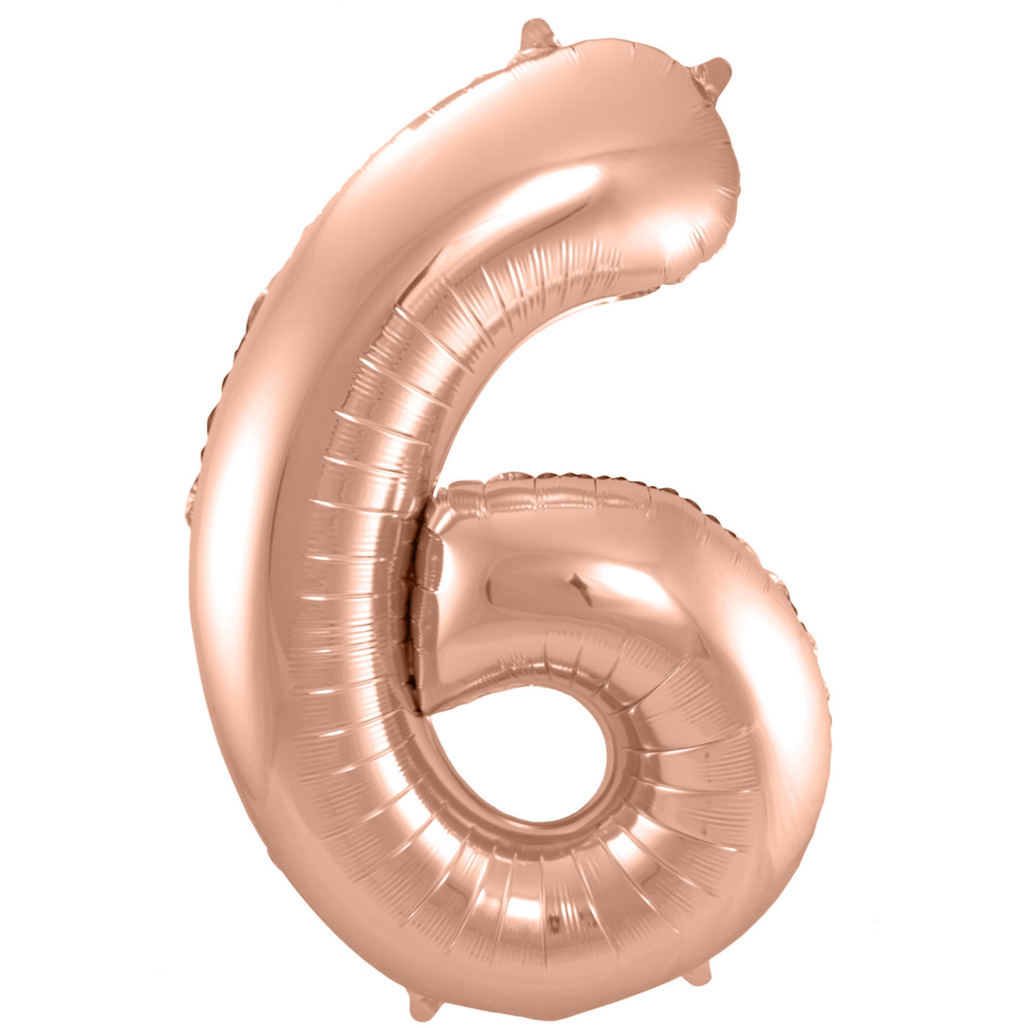 Foil Balloon Number 6 - Rose Gold - 86 cm