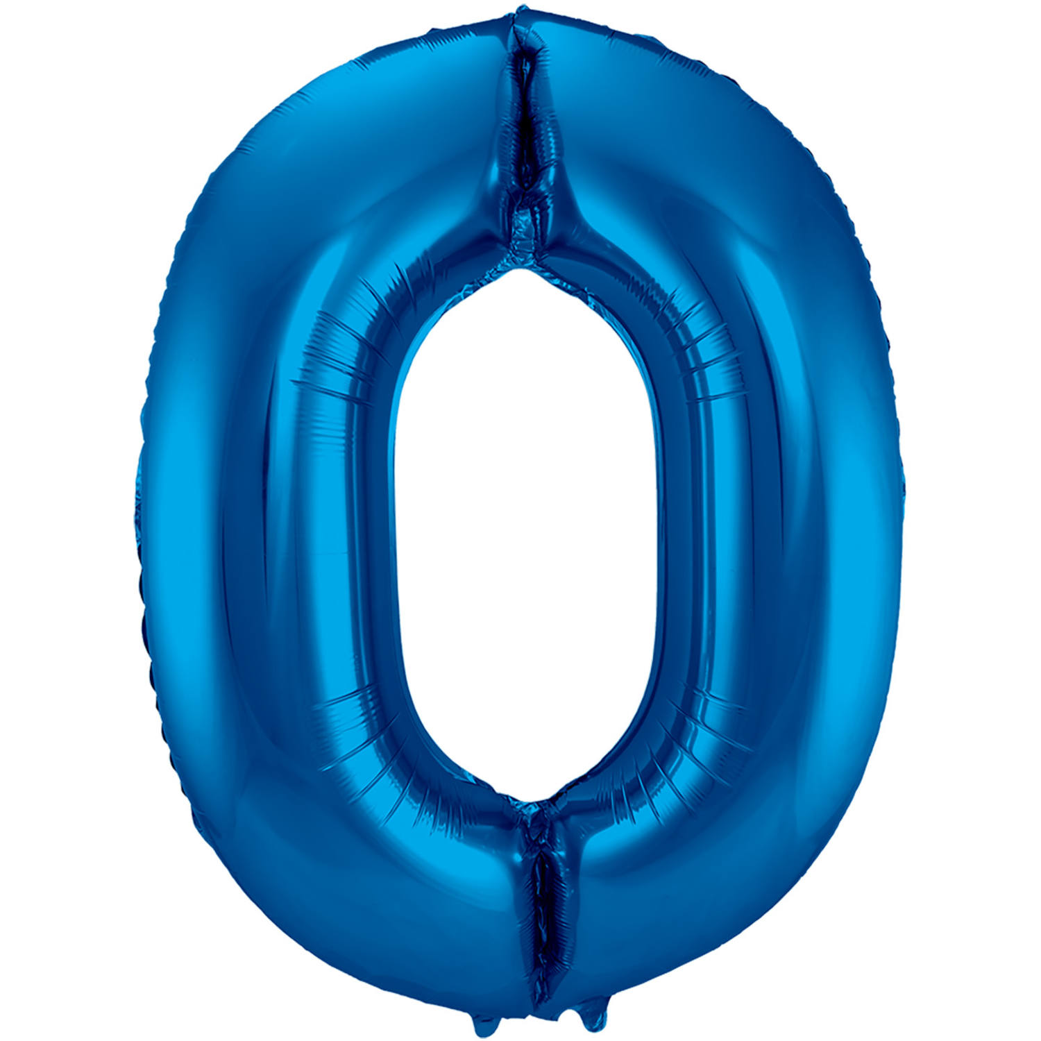Foil Balloon Number 0 - Blue - 86 cm
