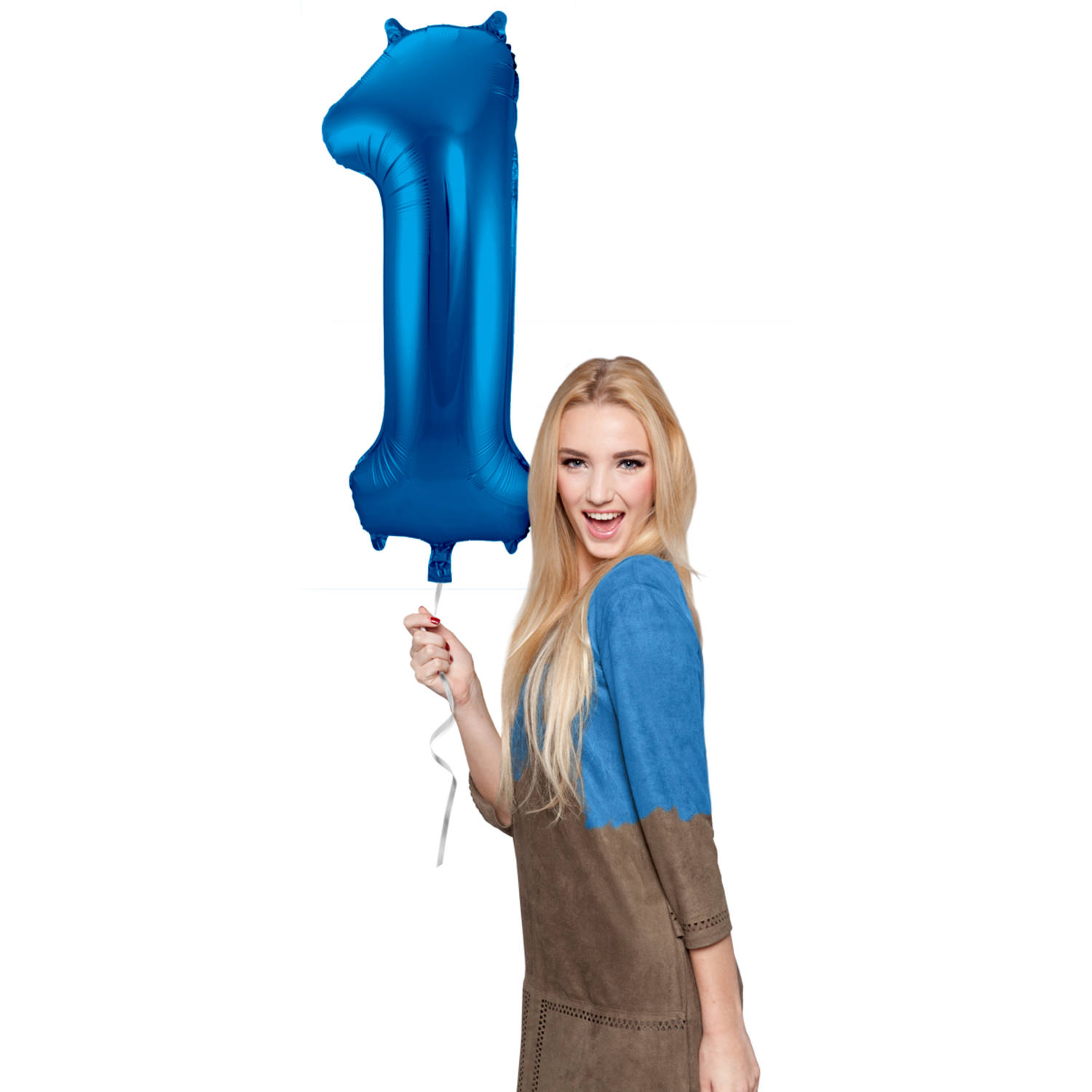 Foil Balloon Number 1 - Blue - 86 cm