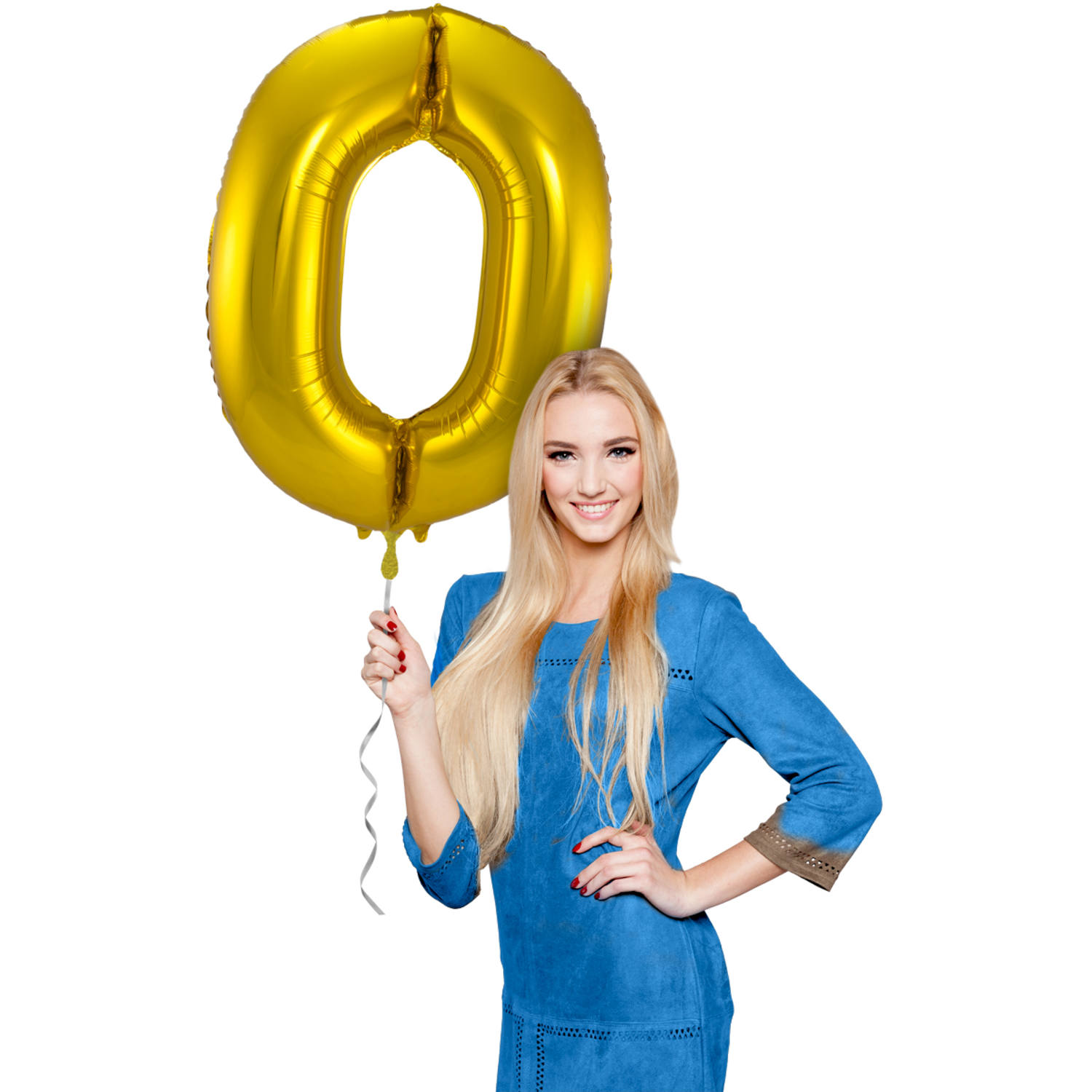 Foil Balloon Number 0 - Gold - 86 cm