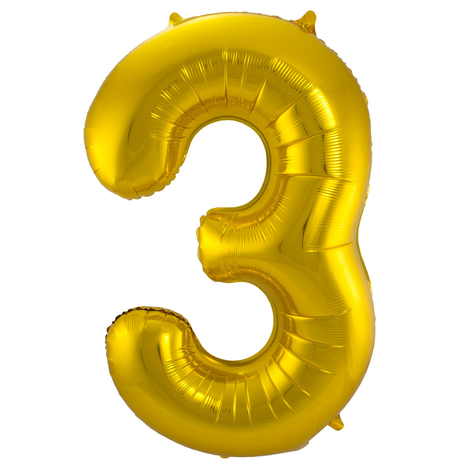 Foil Balloon Number 3 - Gold - 86 cm