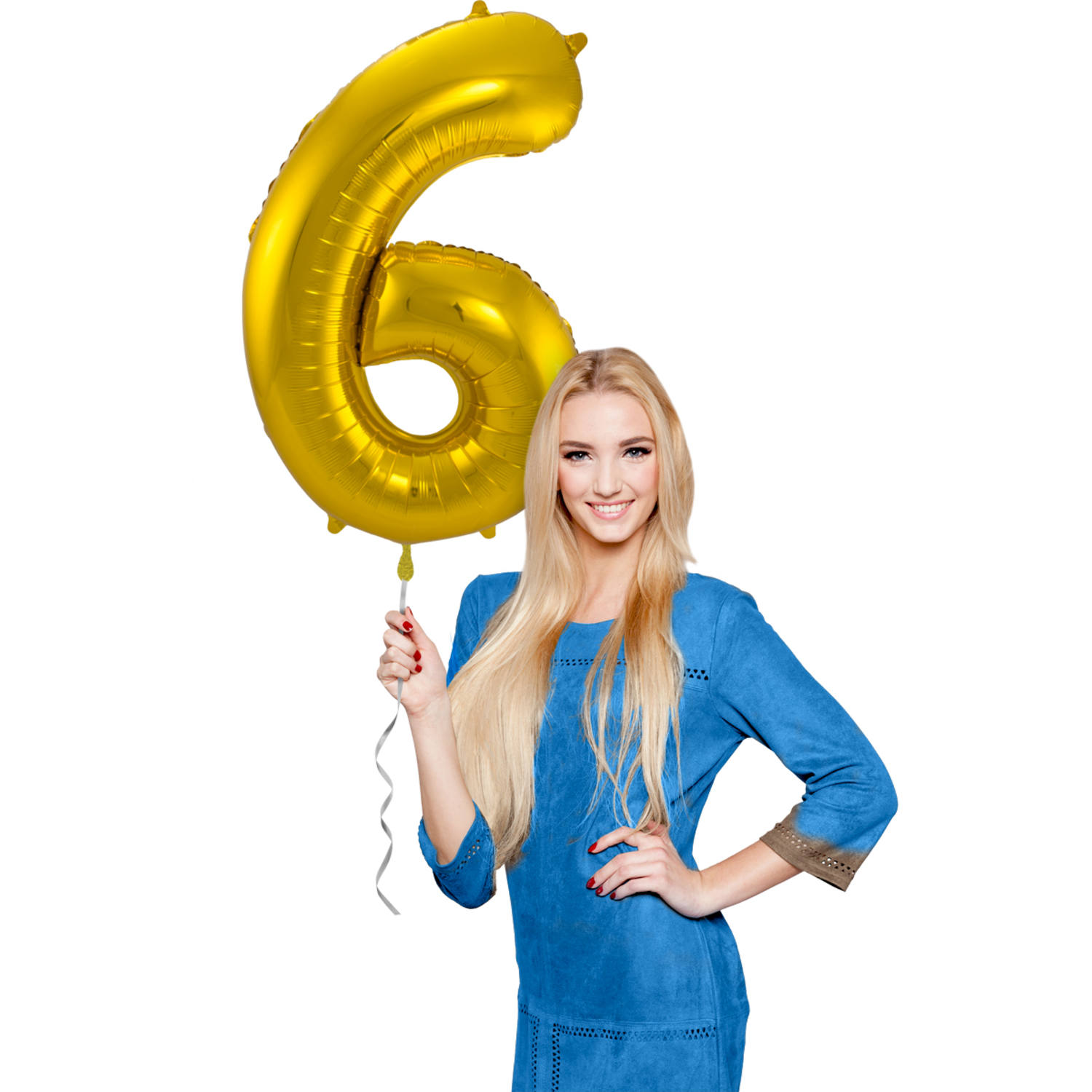 Foil Balloon Number 6 - Gold - 86 cm