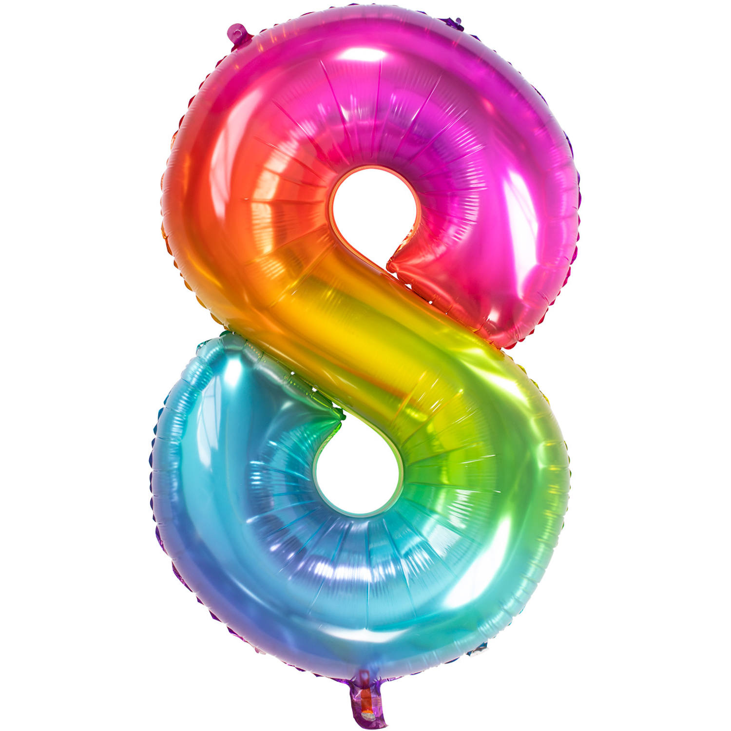 Foil Balloon Shaped Number 8 Yummy Gummy Rainbow - 81 cm