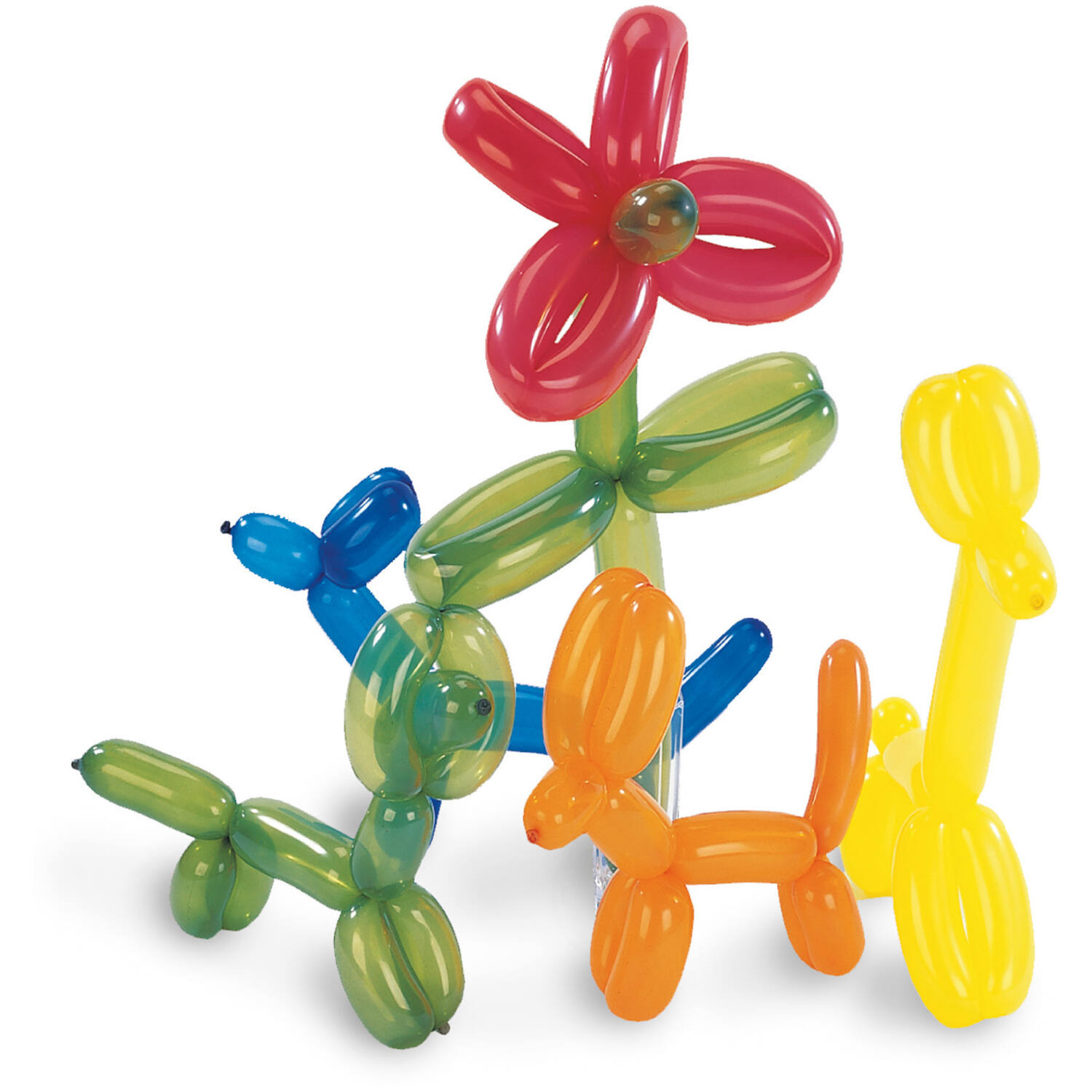 20 Latex Modelling Balloons with Pump 135 cm / 53"