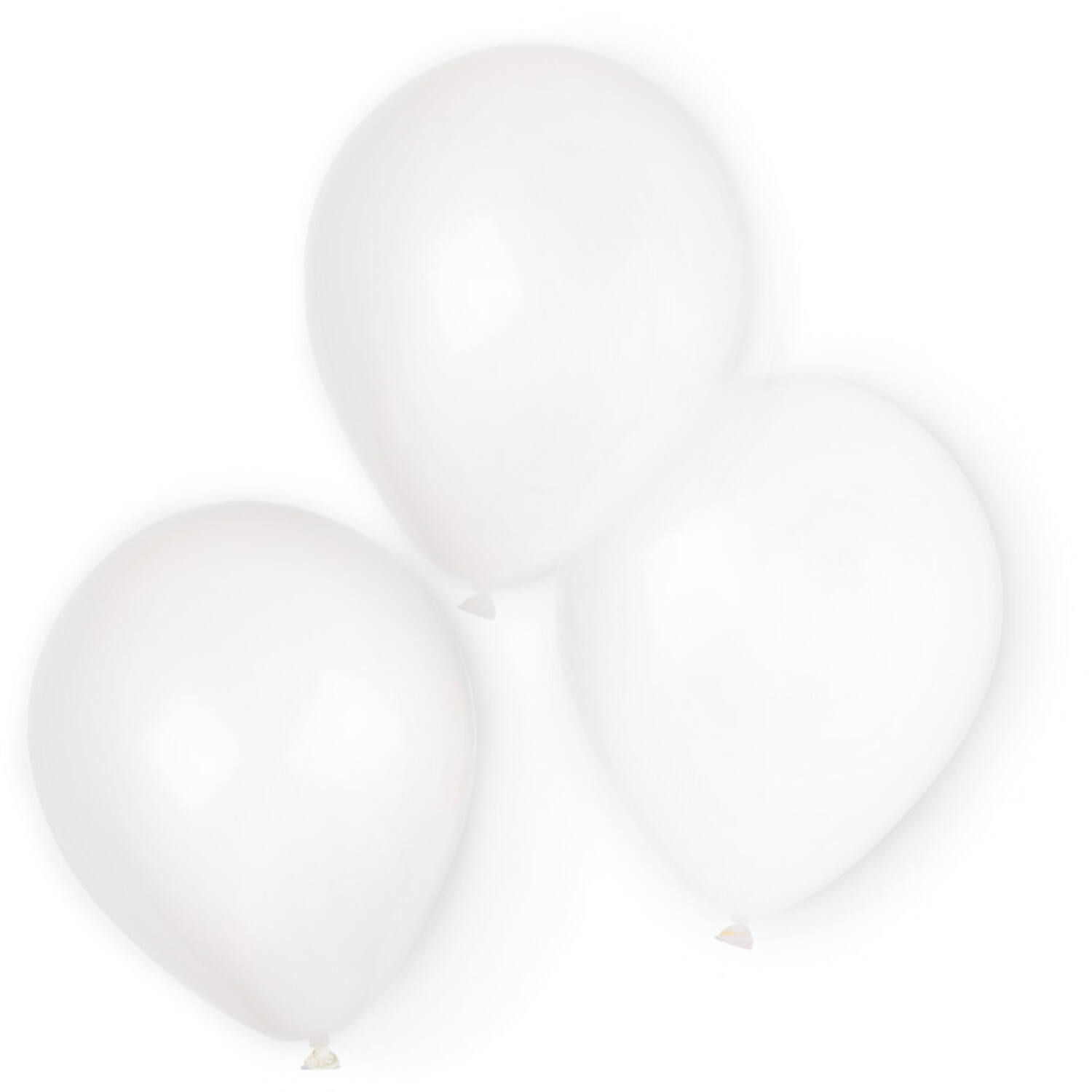 10 Latex Balloons Standard White 20.3 cm / 8"