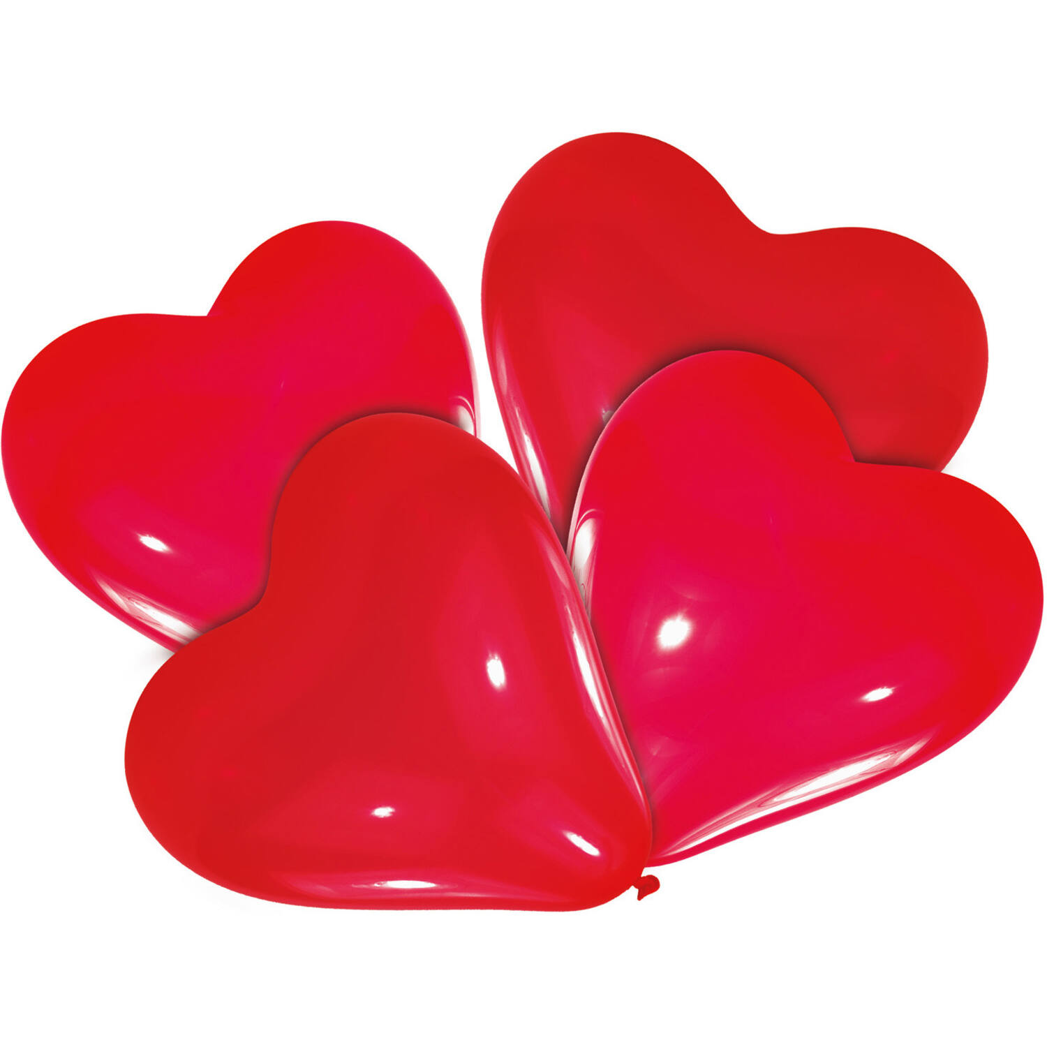 4 Latex Balloons Lovely Moments Standard Red 30.4 cm / 12"