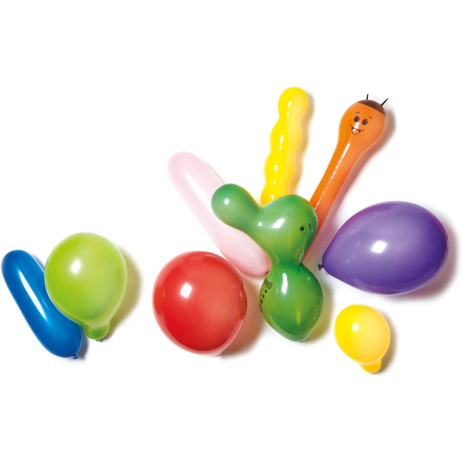 50 Latex Balloons Shapes & Colours Assorted
