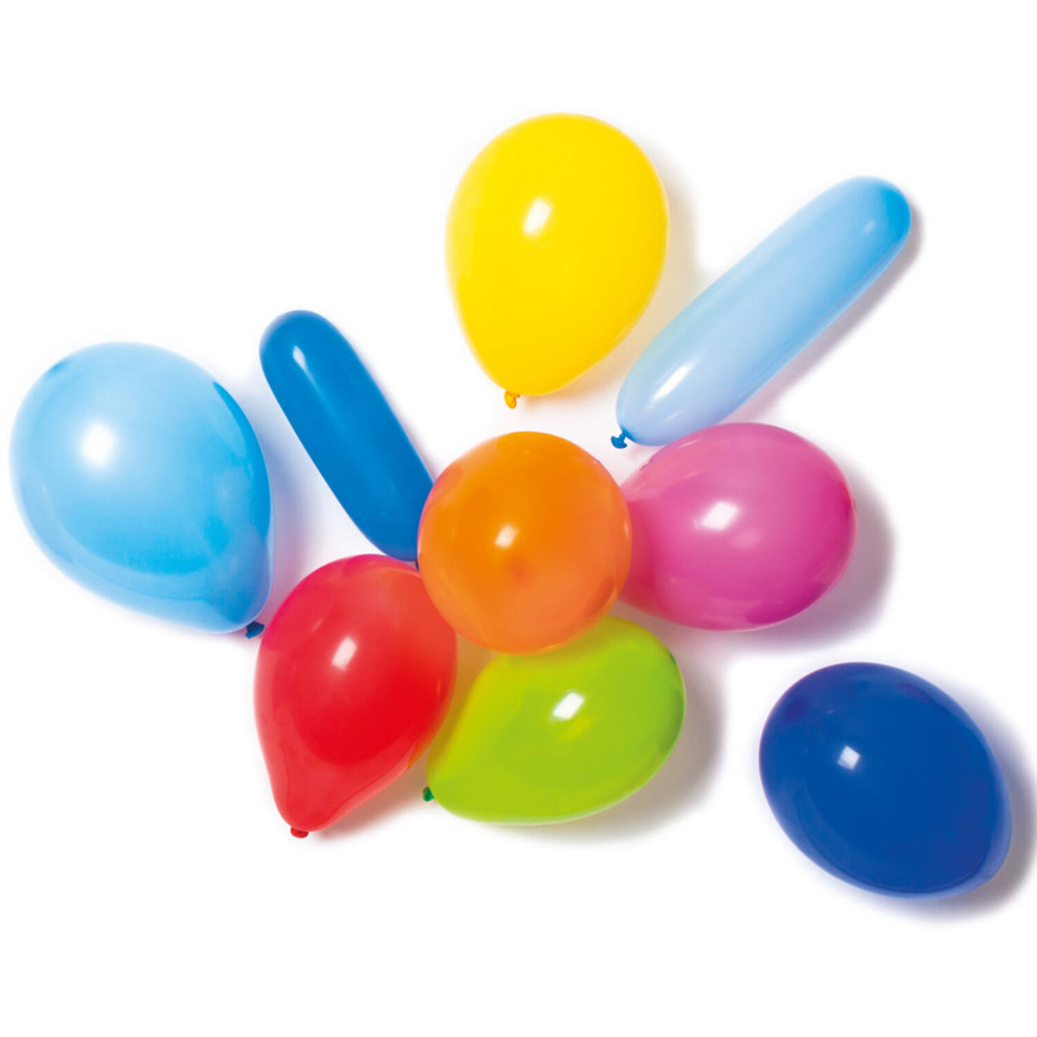 20 Latex Balloons Shapes & Colours Assorted