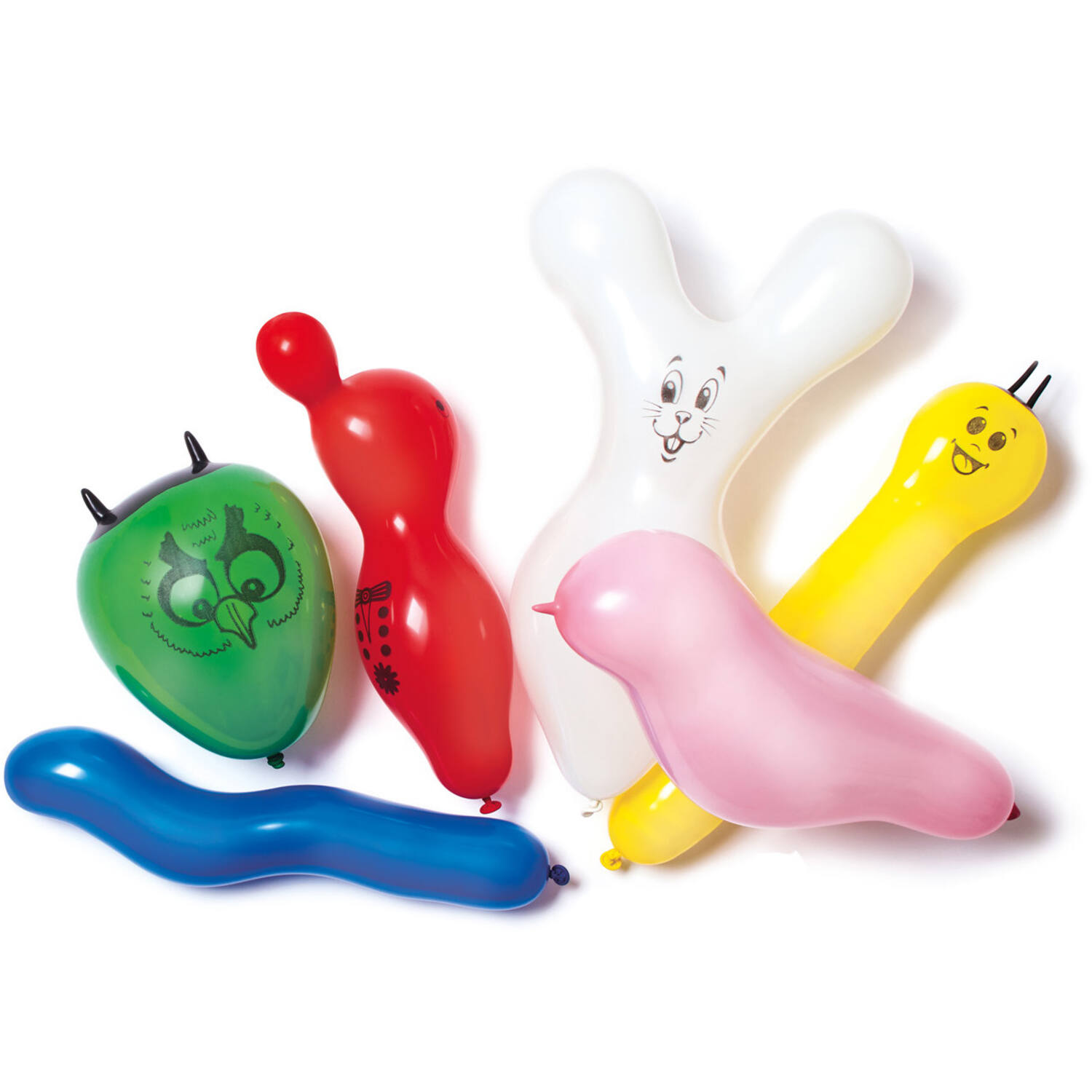 6 Latex Balloons Shaped Animals assorted