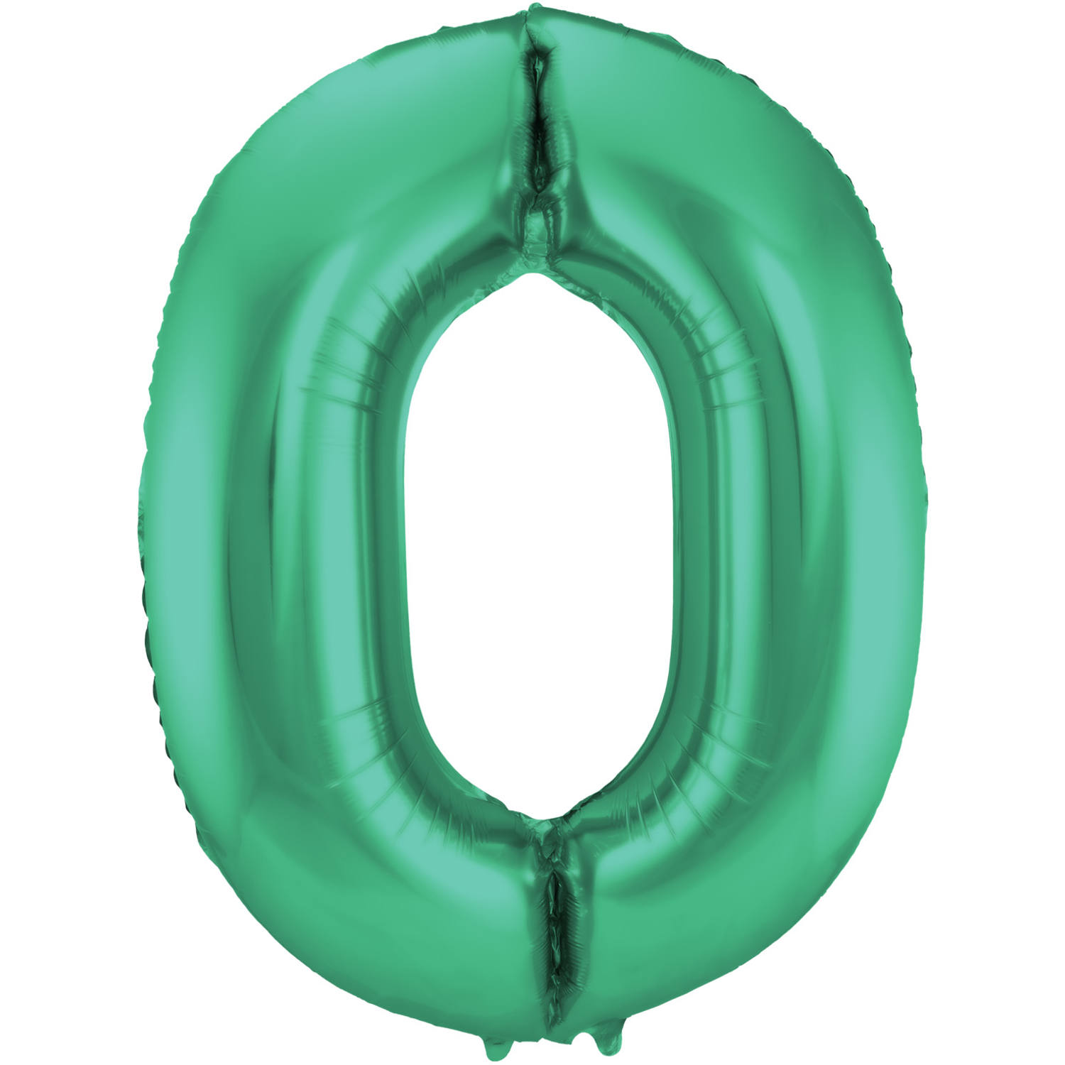 Foil Balloon Number 0 - Green Metallic Mat - 86 cm