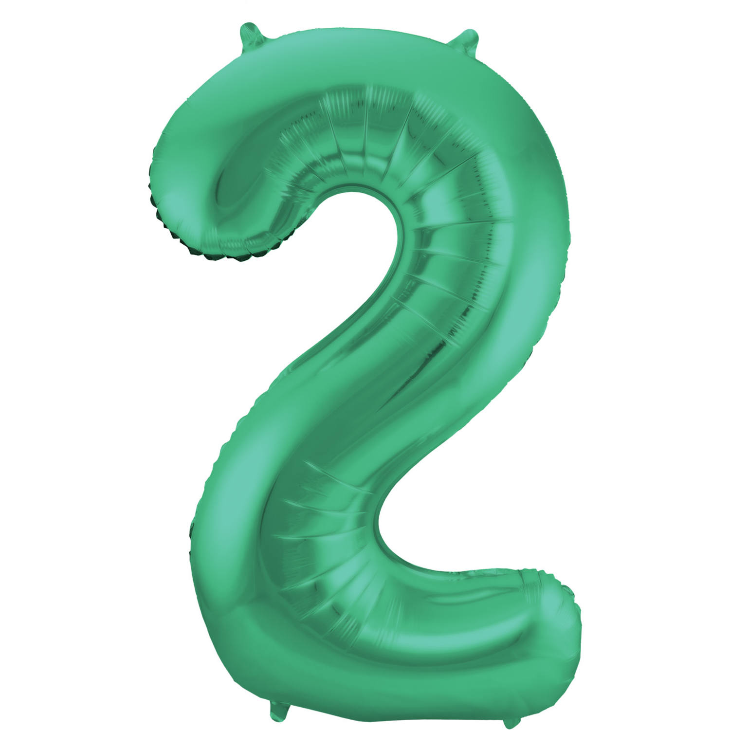 Foil Balloon Number 2 - Green Metallic Mat - 86 cm 