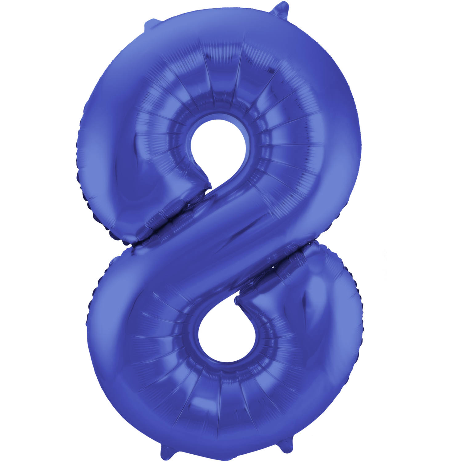 Foil Balloon Number 8 - Blue Metallic Mat - 86 cm 