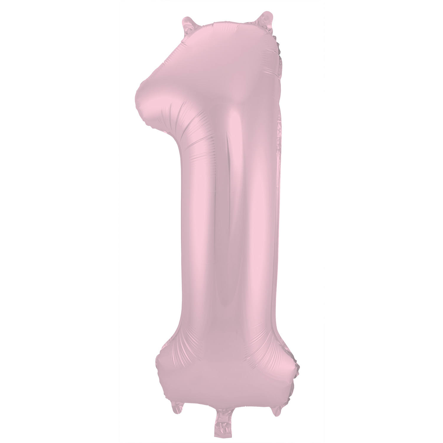 Foil Balloon Number 1 Pastel Pink Metallic Matt - 86 cm
