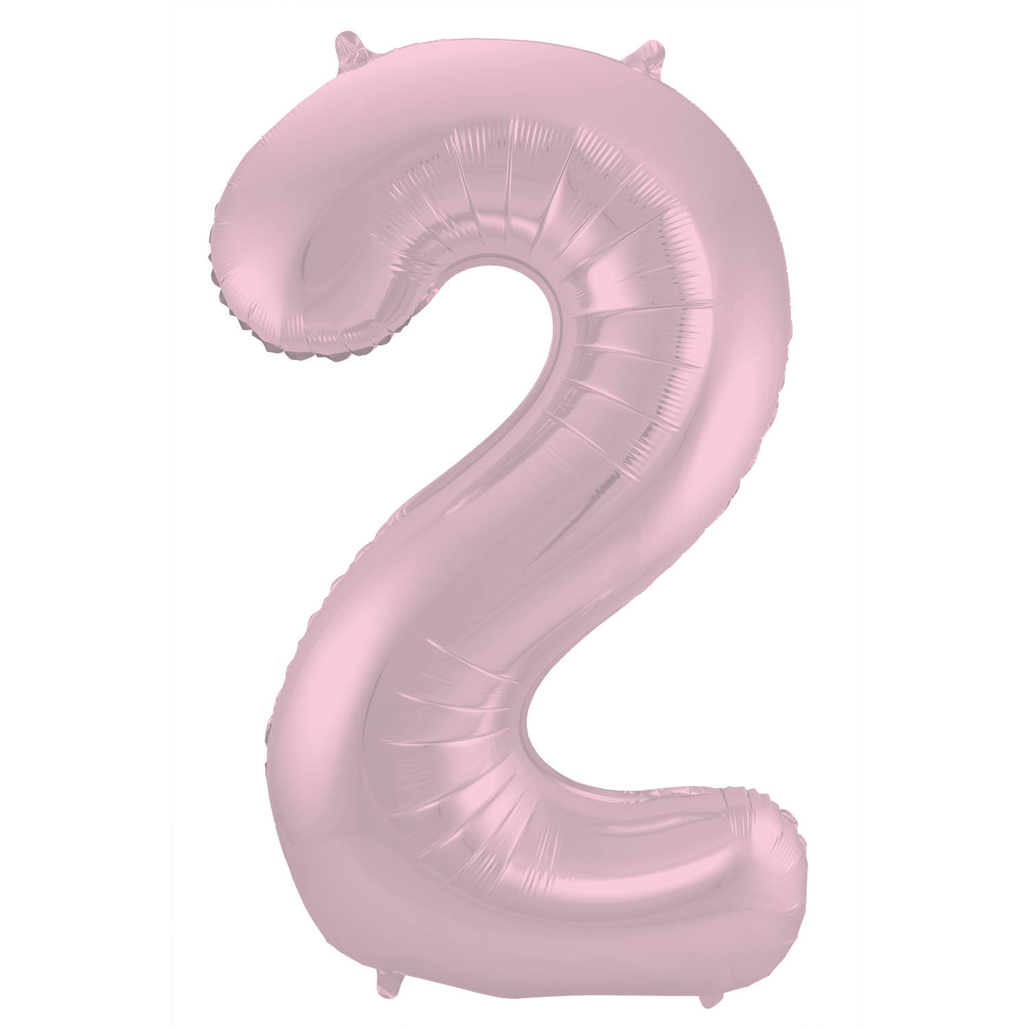 Foil Balloon Number 2 Pastel Pink Metallic Matt - 86 cm