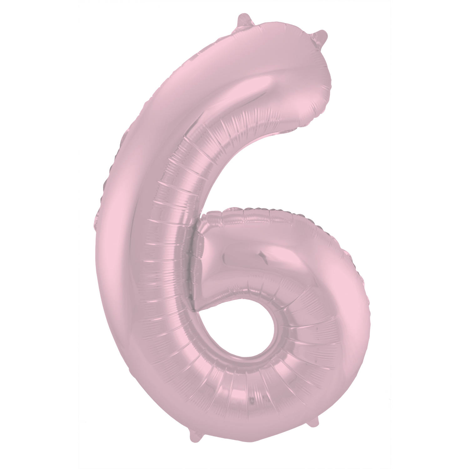 Foil Balloon Number 6 Pastel Pink Metallic Matt - 86 cm