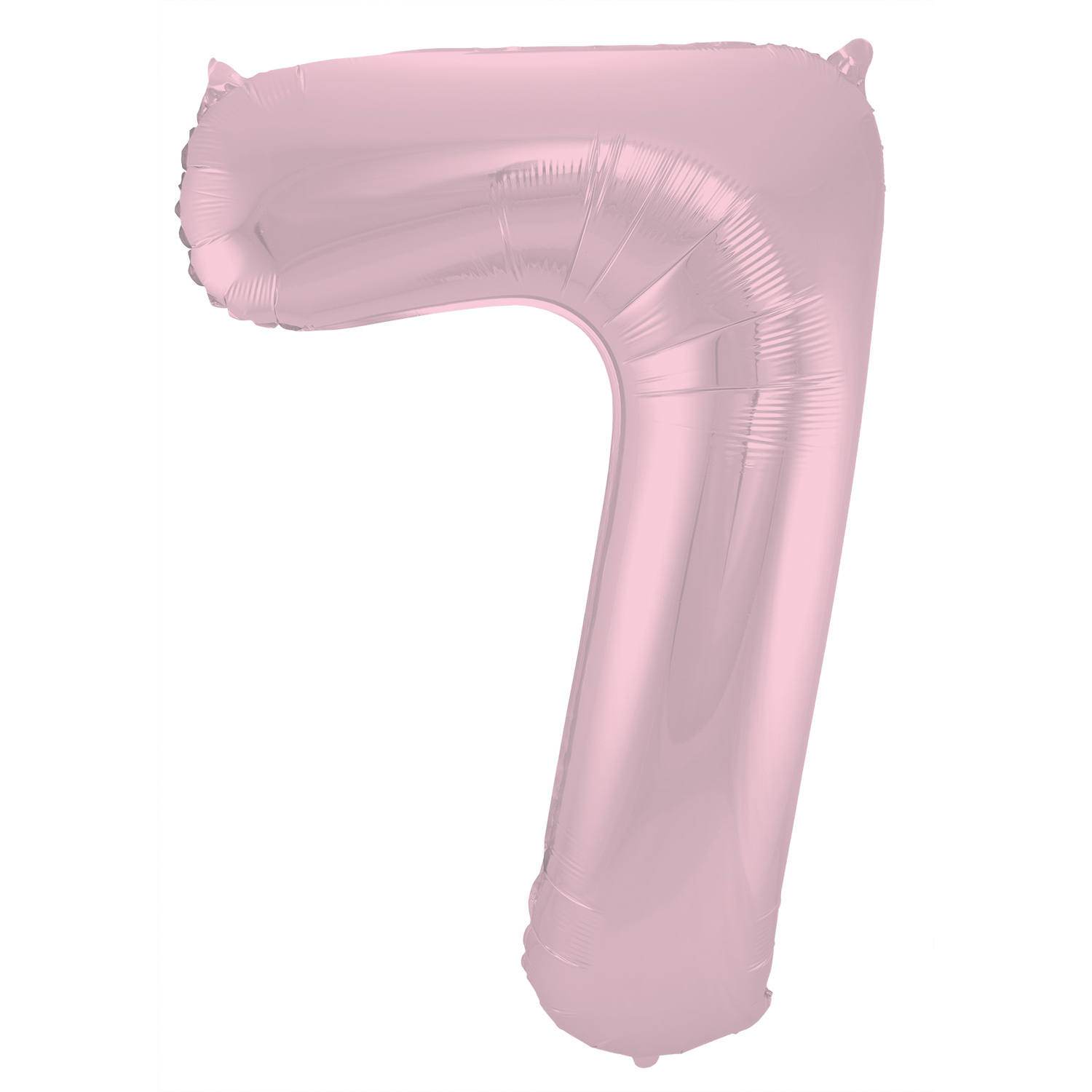 Foil Balloon Number 7 Pastel Pink Metallic Matt - 86 cm