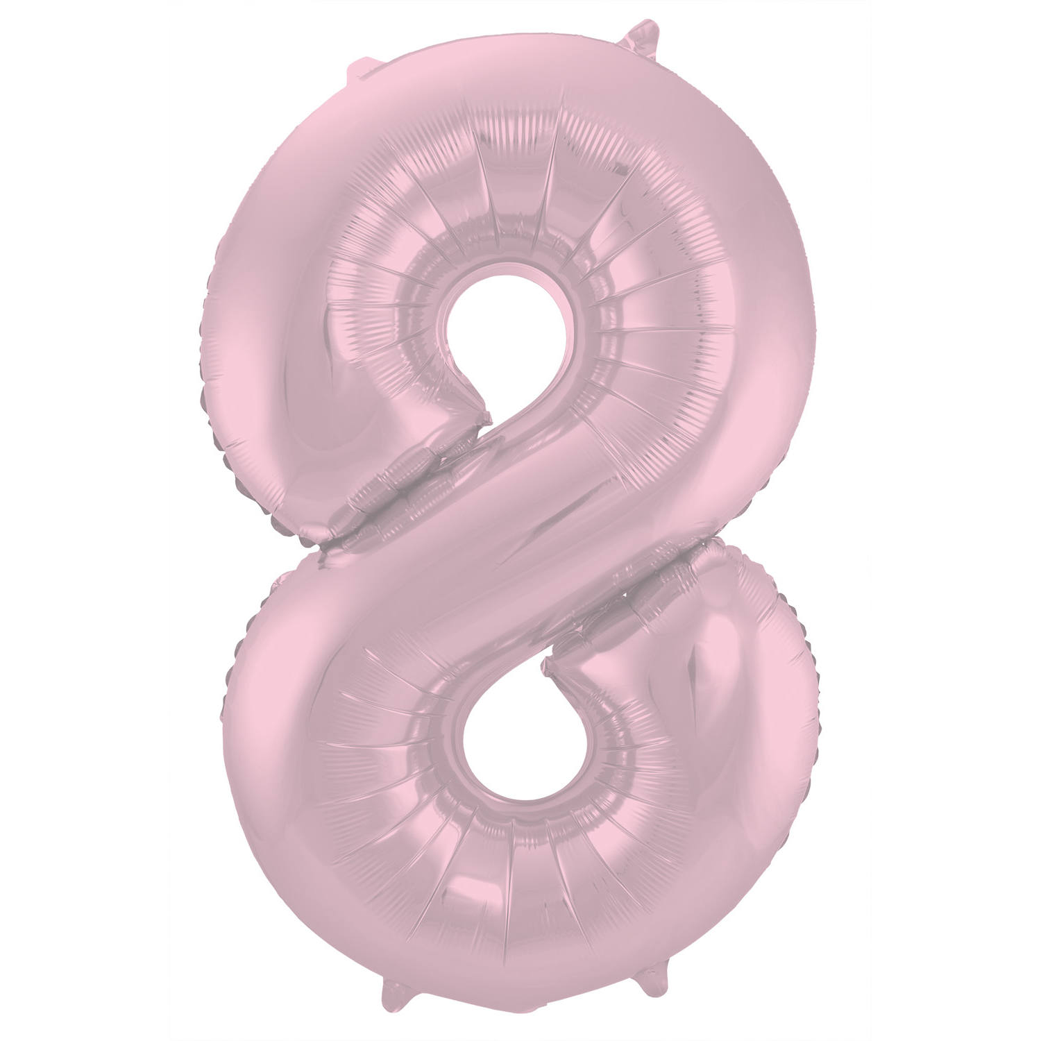 Foil Balloon Number 8 Pastel Pink Metallic Matt - 86 cm