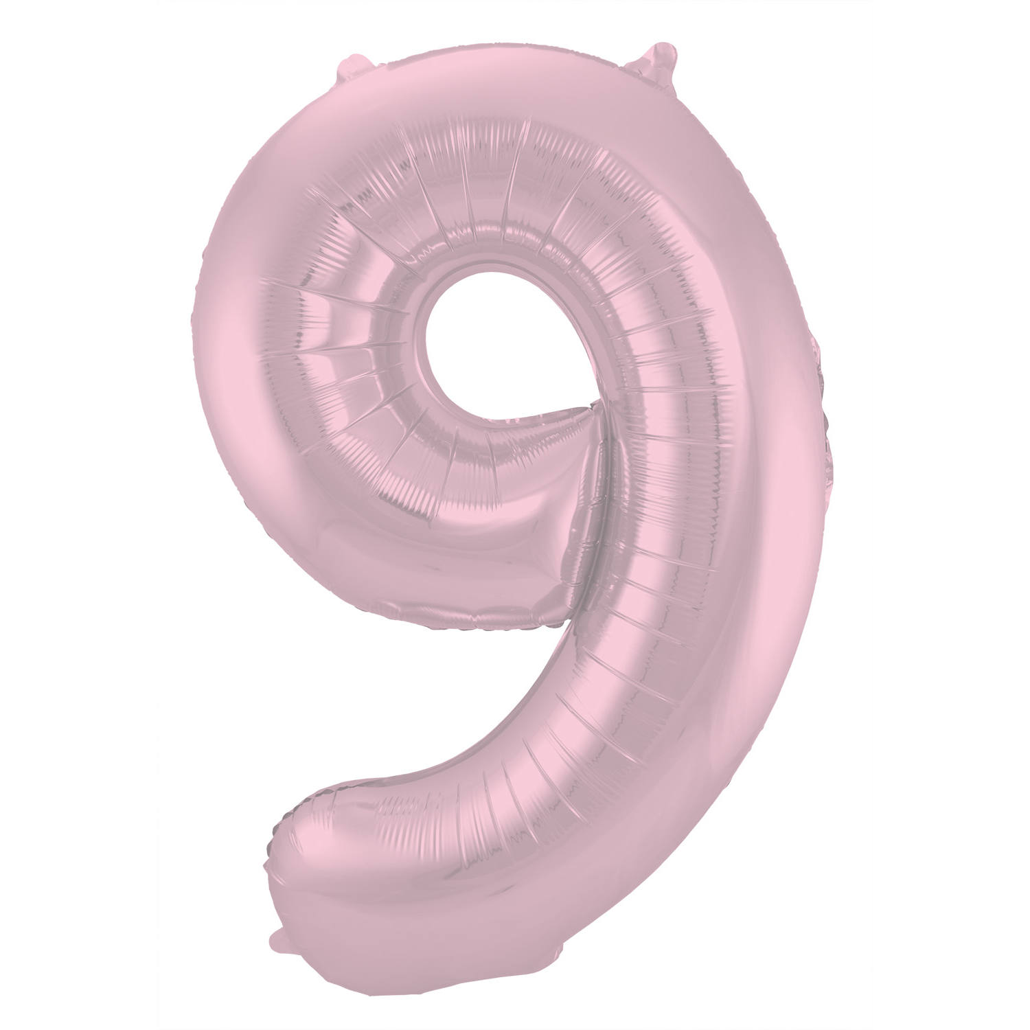 Foil Balloon Number 9 Pastel Pink Metallic Matt - 86 cm