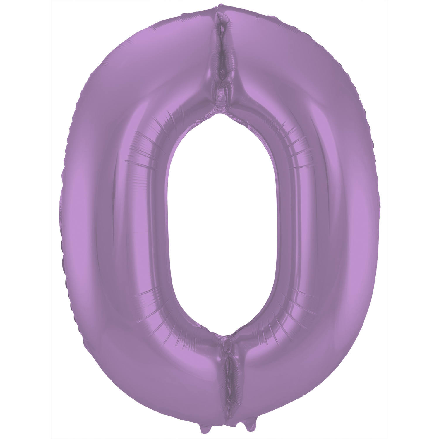 Foil Balloon Number 0 Purple Metallic Matt - 86 cm
