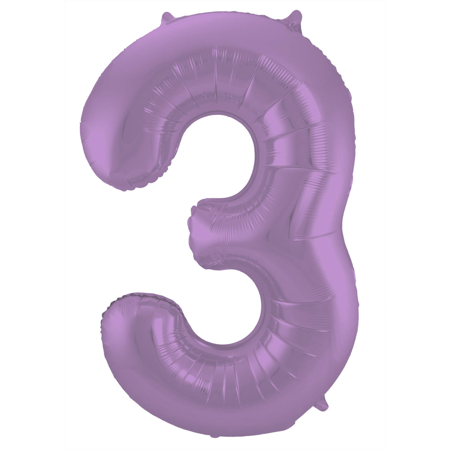 Foil Balloon Number 3 Purple Metallic Matt - 86 cm