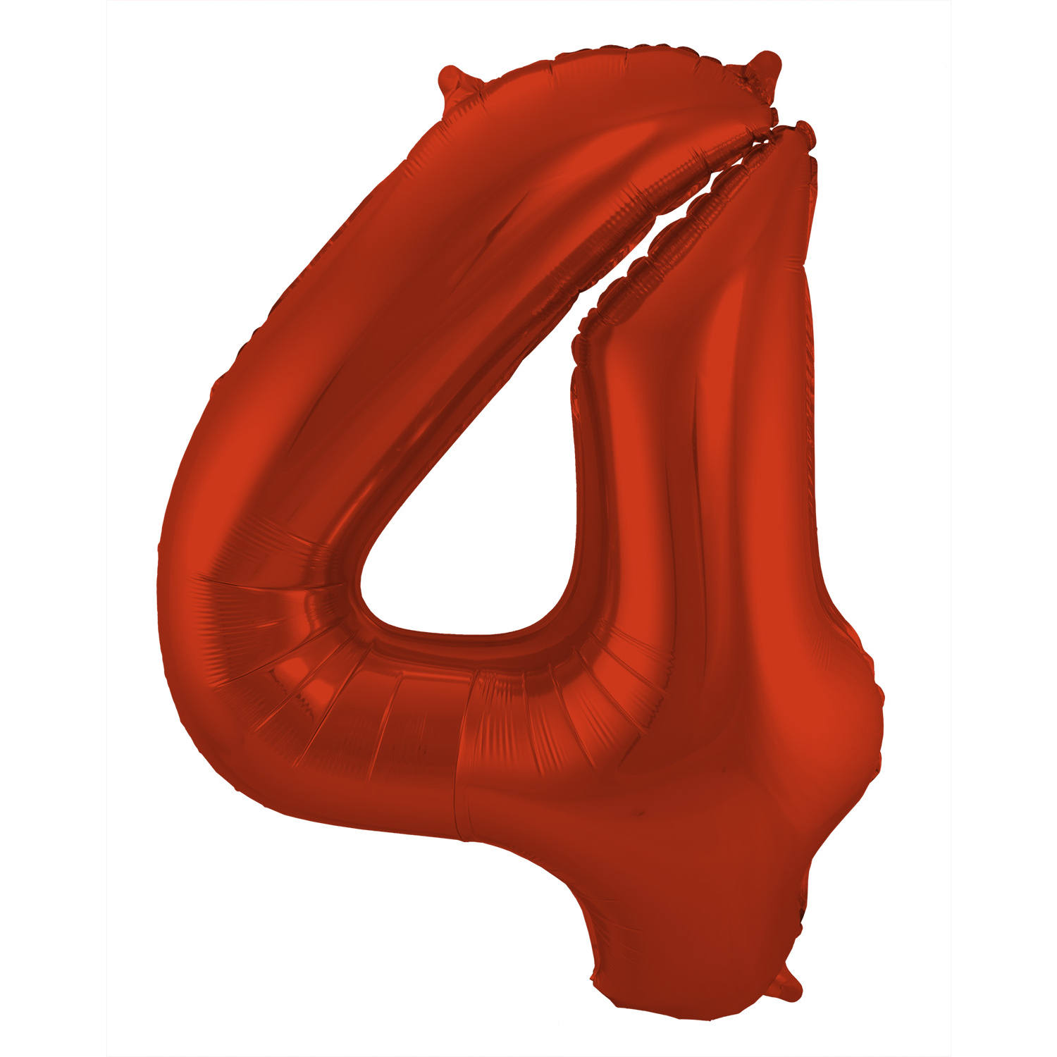 Foil Balloon Number 4 Red Metallic Matt - 86 cm