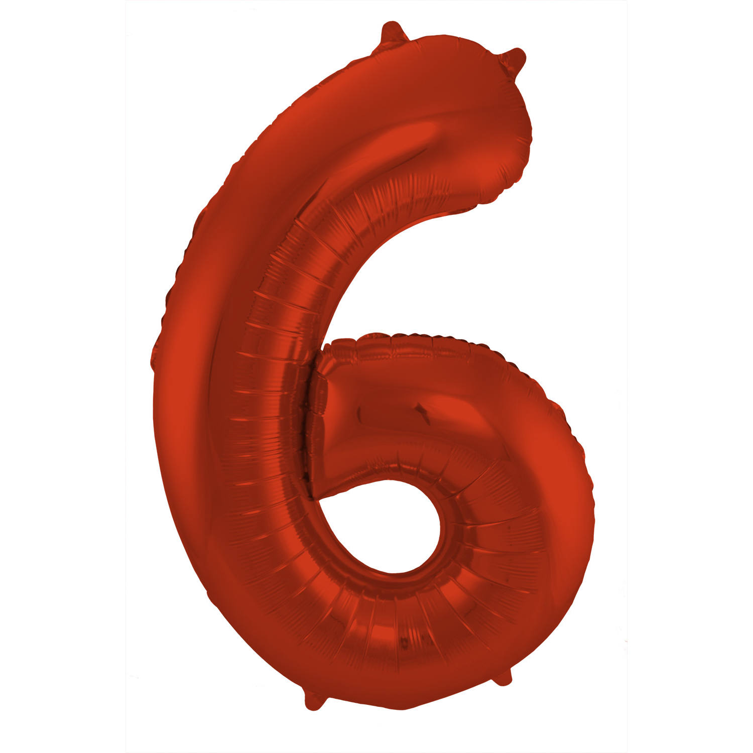 Foil Balloon Number 6 Red Metallic Matt - 86 cm