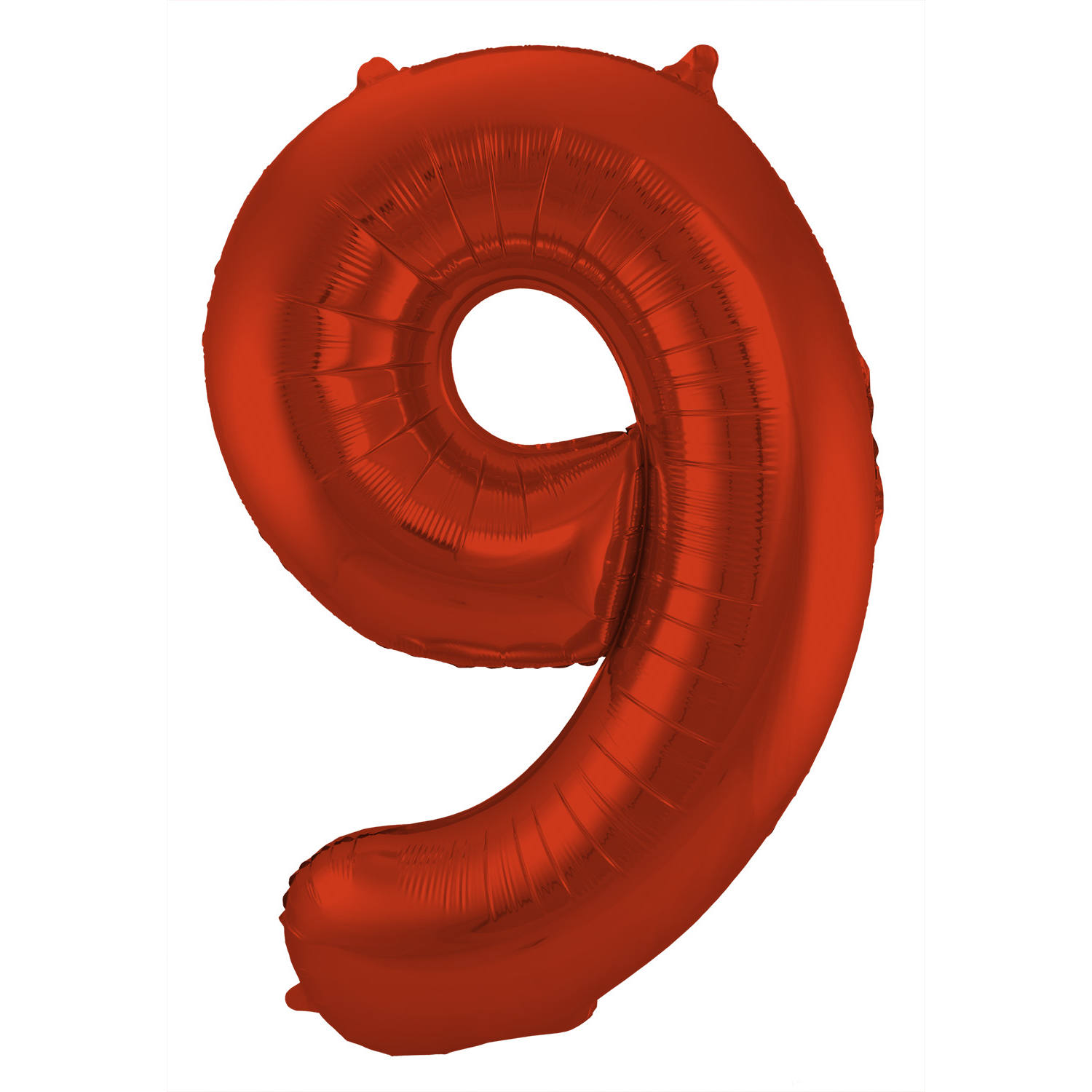 Foil Balloon Number 9 Red Metallic Matt - 86 cm
