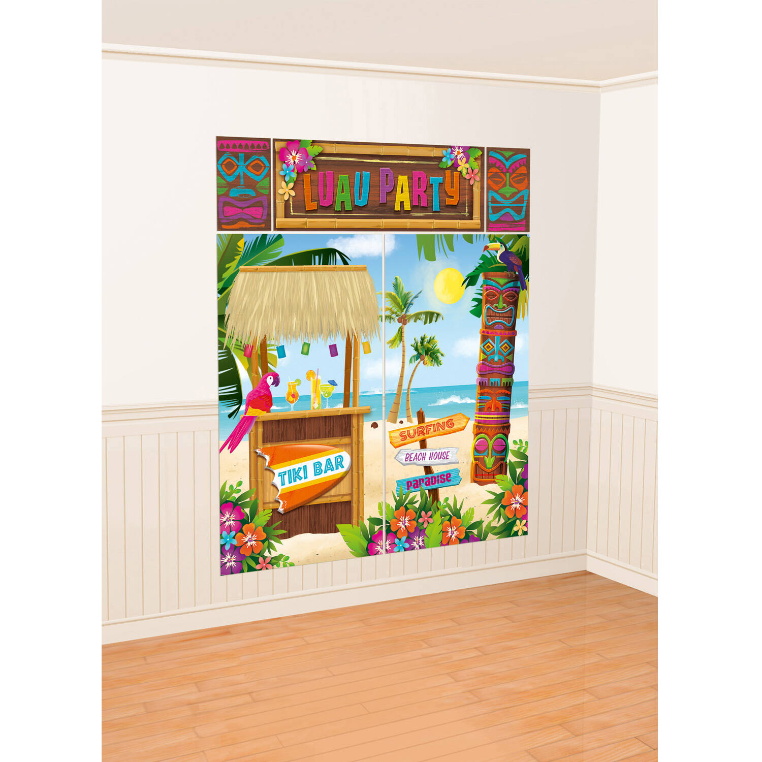 Scene Setter Kit Hawaiian Plastic 5 Pieces 82.5 x 149.8 cm / 25 - 111 x 40.6 cm