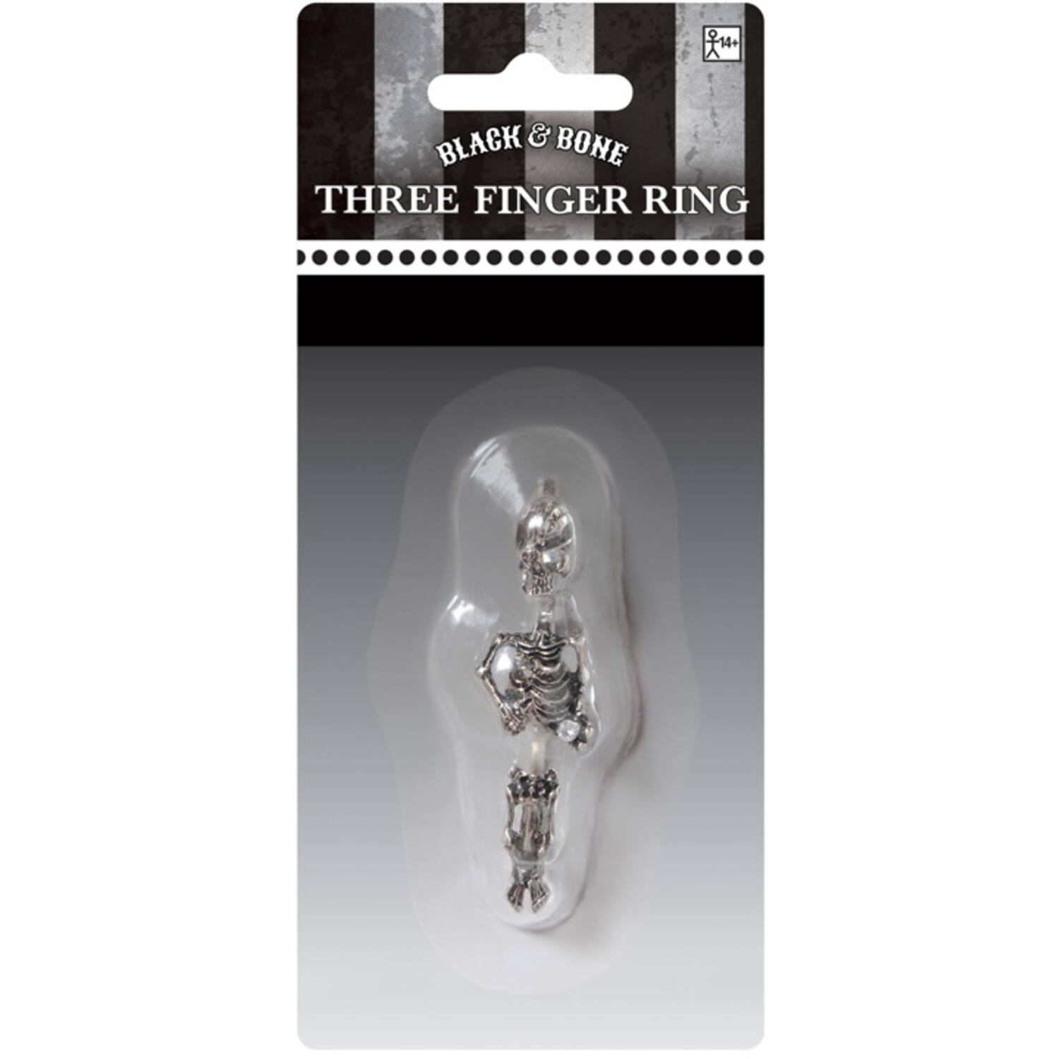 Costume Accessory Three Finger Skeleton Ring One Size