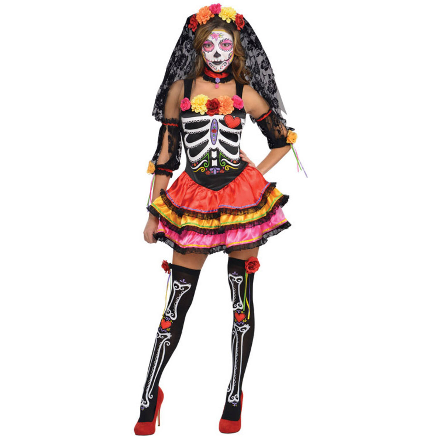 Ladies' Costume Day of the Dead Size S