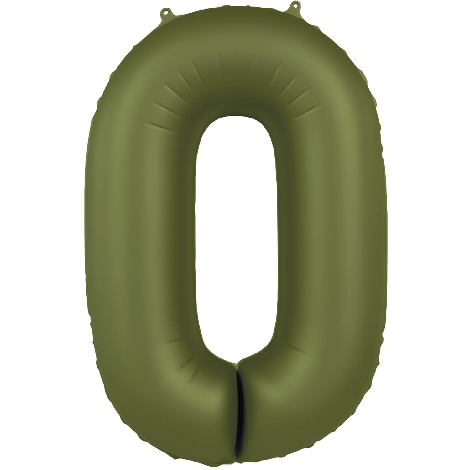 Foil balloon Number 0 - Olive Green - Ultra Matt - 86 cm