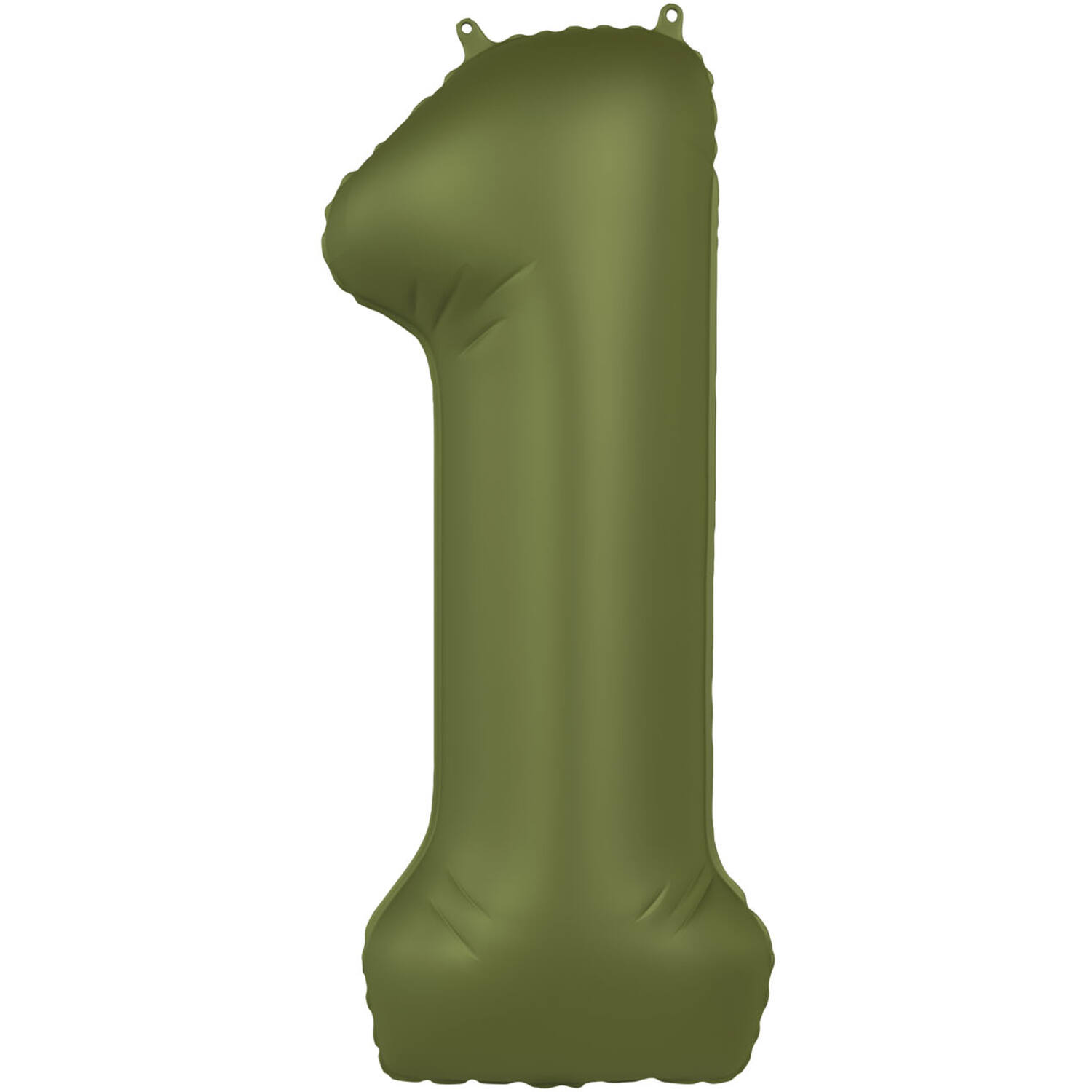 Foil balloon Number 1 - Olive Green - Ultra Matt - 86 cm