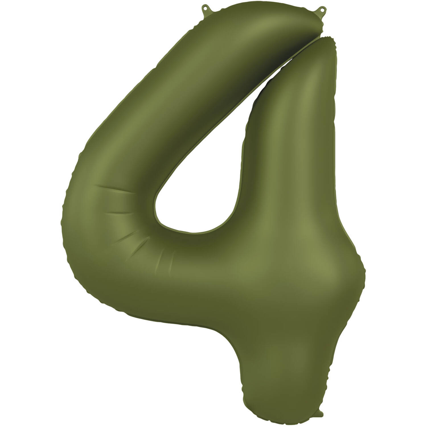 Foil balloon Number 4 - Olive Green - Ultra Matt - 86 cm