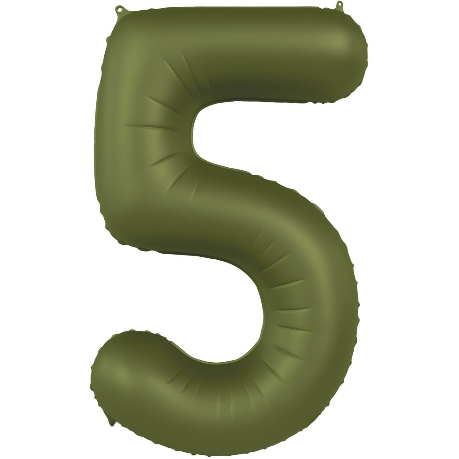 Foil balloon Number 5 - Olive Green - Ultra Matt - 86 cm