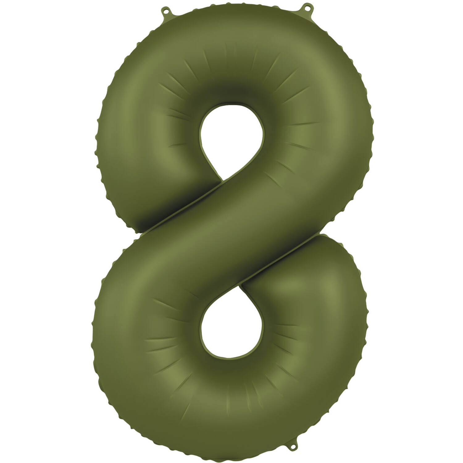 Foil balloon Number 8 - Olive Green - Ultra Matt - 86 cm