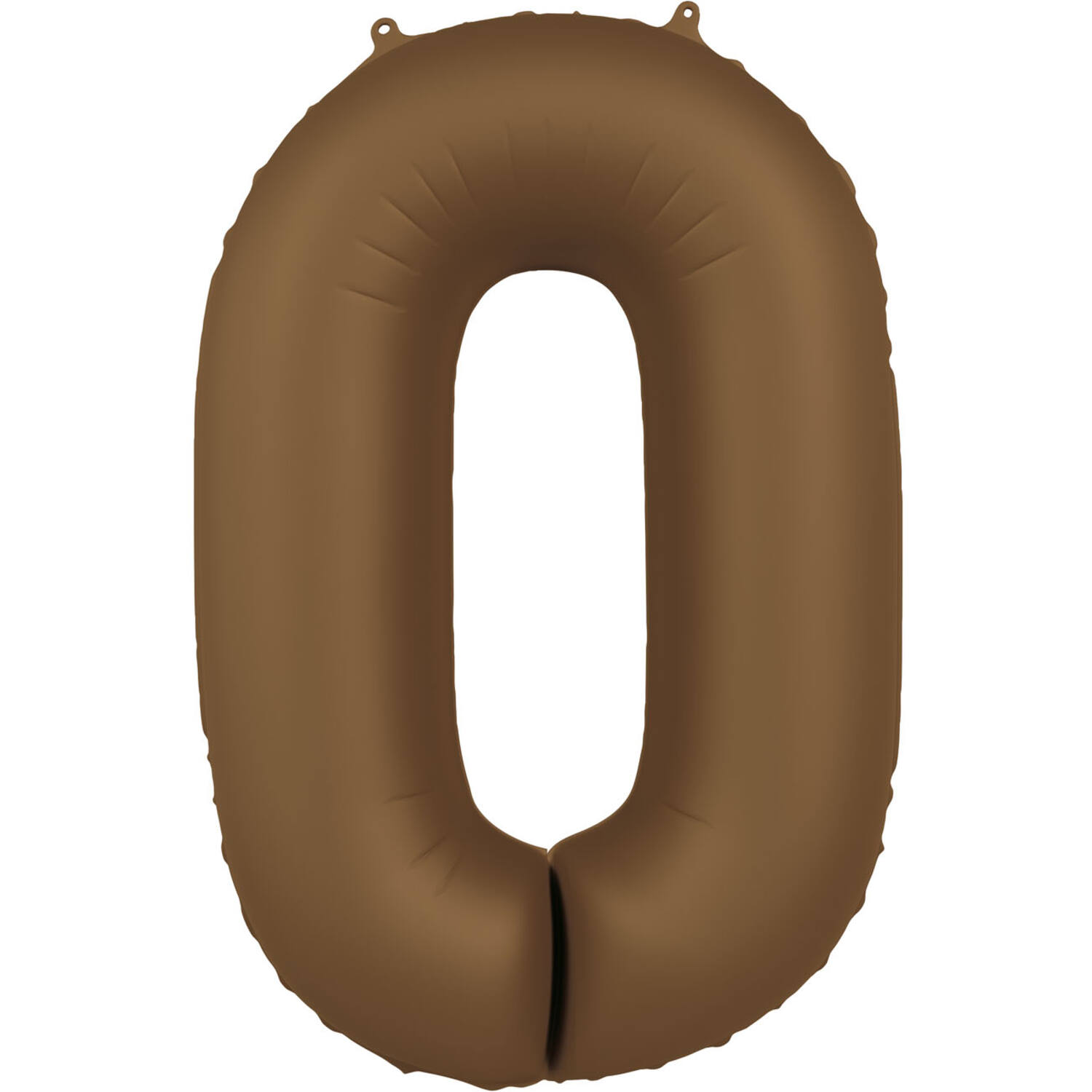 Foil balloon Number 0 - Chocolate Brown - Ultra Matt - 86 cm