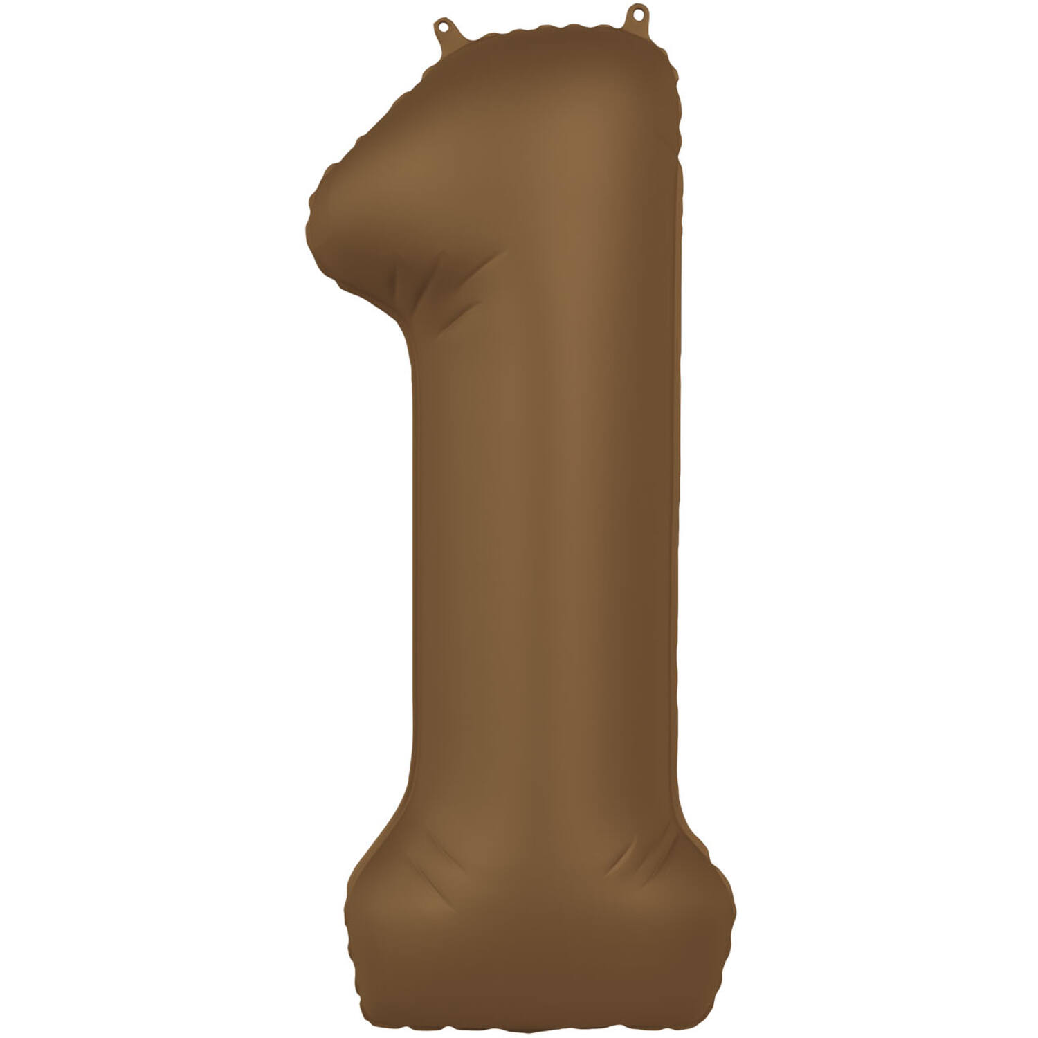 Foil balloon Number 1 - Chocolate Brown - Ultra Matt - 86 cm