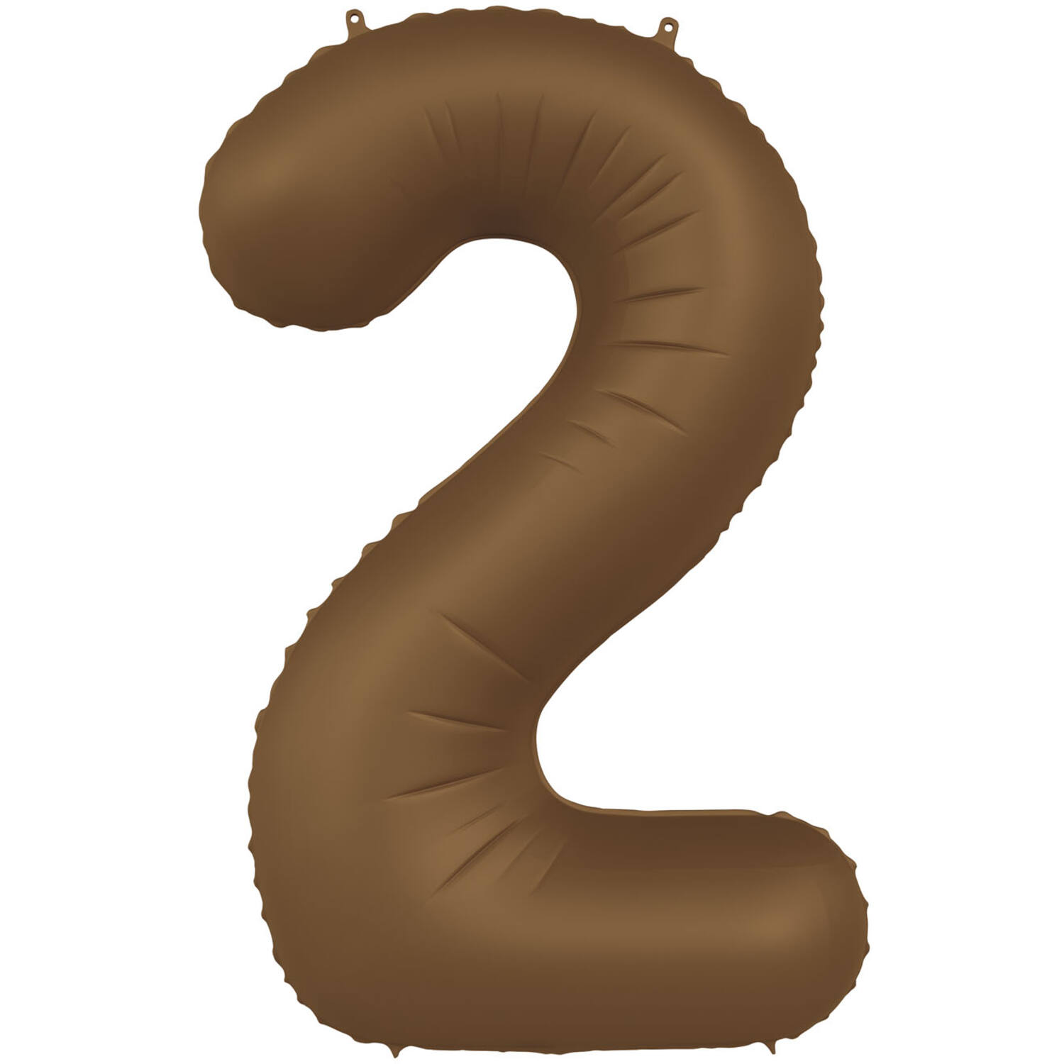 Foil balloon Number 2 - Chocolate Brown - Ultra Matt - 86 cm