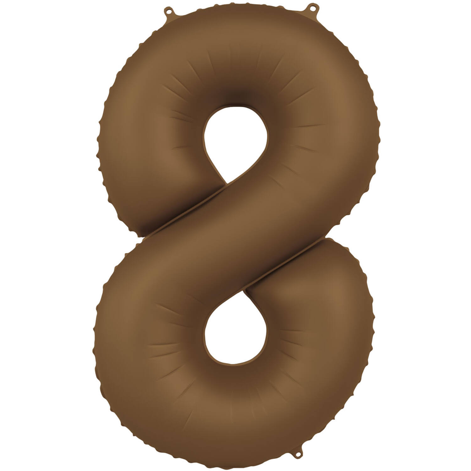 Foil balloon Number 8 - Chocolate Brown - Ultra Matt - 86 cm